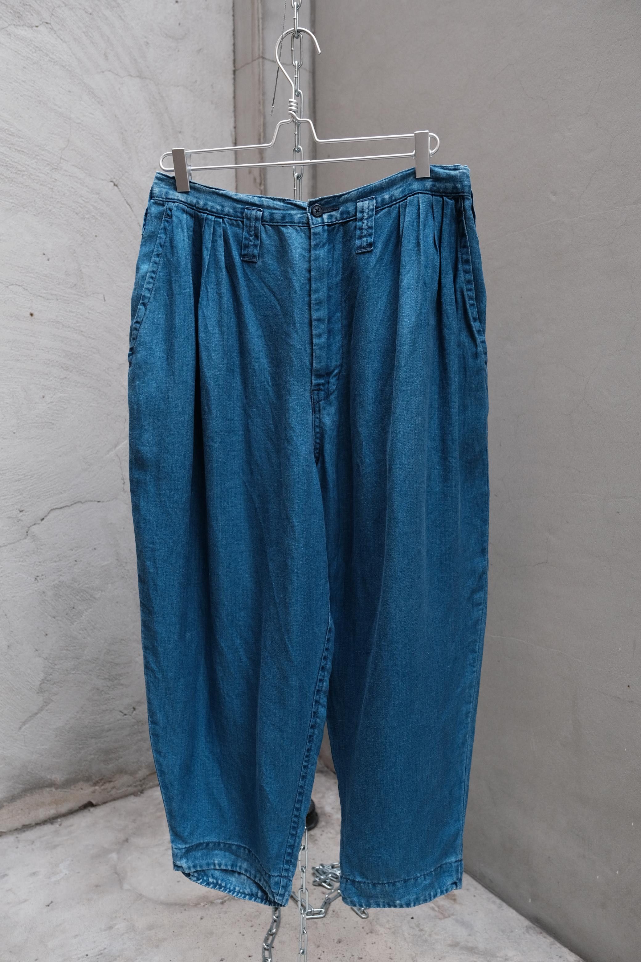 Porter Classic PORTER CLASSIC indigo linen wide bebop pants Size US 33 - 2 Thumbnail