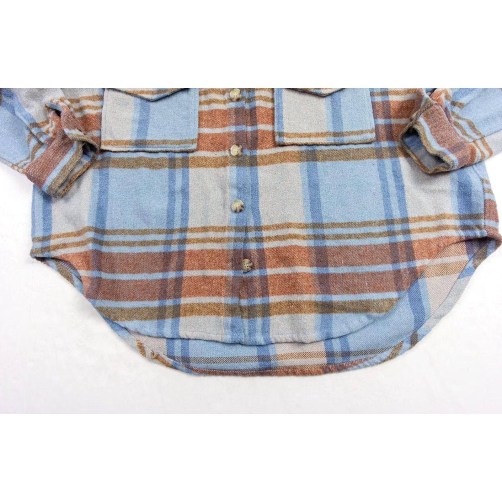 Ford Ford Womens Flannel Shirt Large Blue Plaid Button-Up Casual Bronco Size L / US 10 / IT 46 - 5 Thumbnail