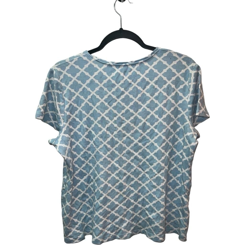 Croft & Barrow Women's Croft & Barrow Blue Short Sleeve T-Shirt Size XL Size XL / US 12-14 / IT 48-50 - 2 Thumbnail