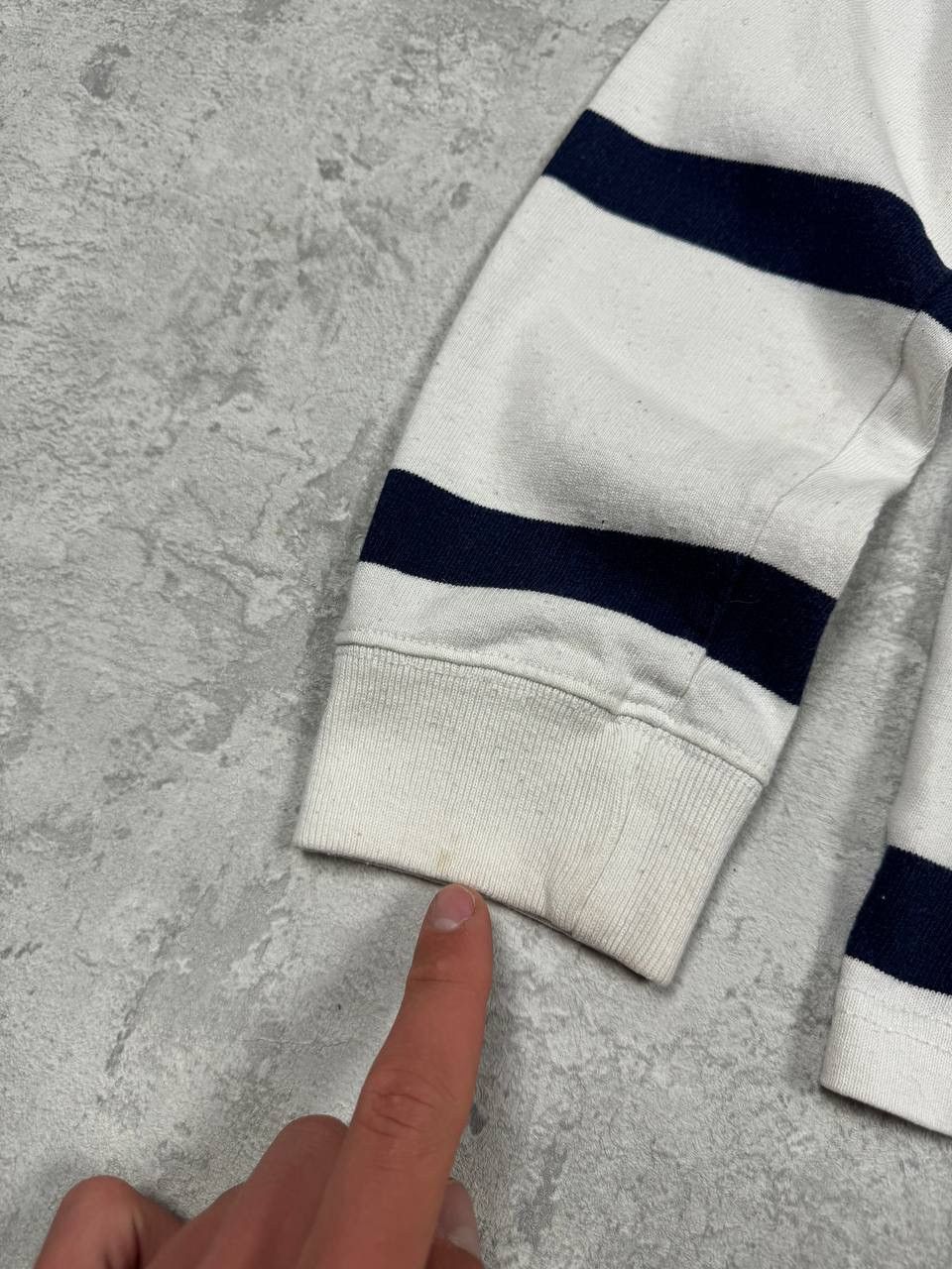 Polo Ralph Lauren White Polo Ralph Lauren Striped Rugby Longsleeve Size S Size US S / EU 44-46 / 1 - 13 Thumbnail