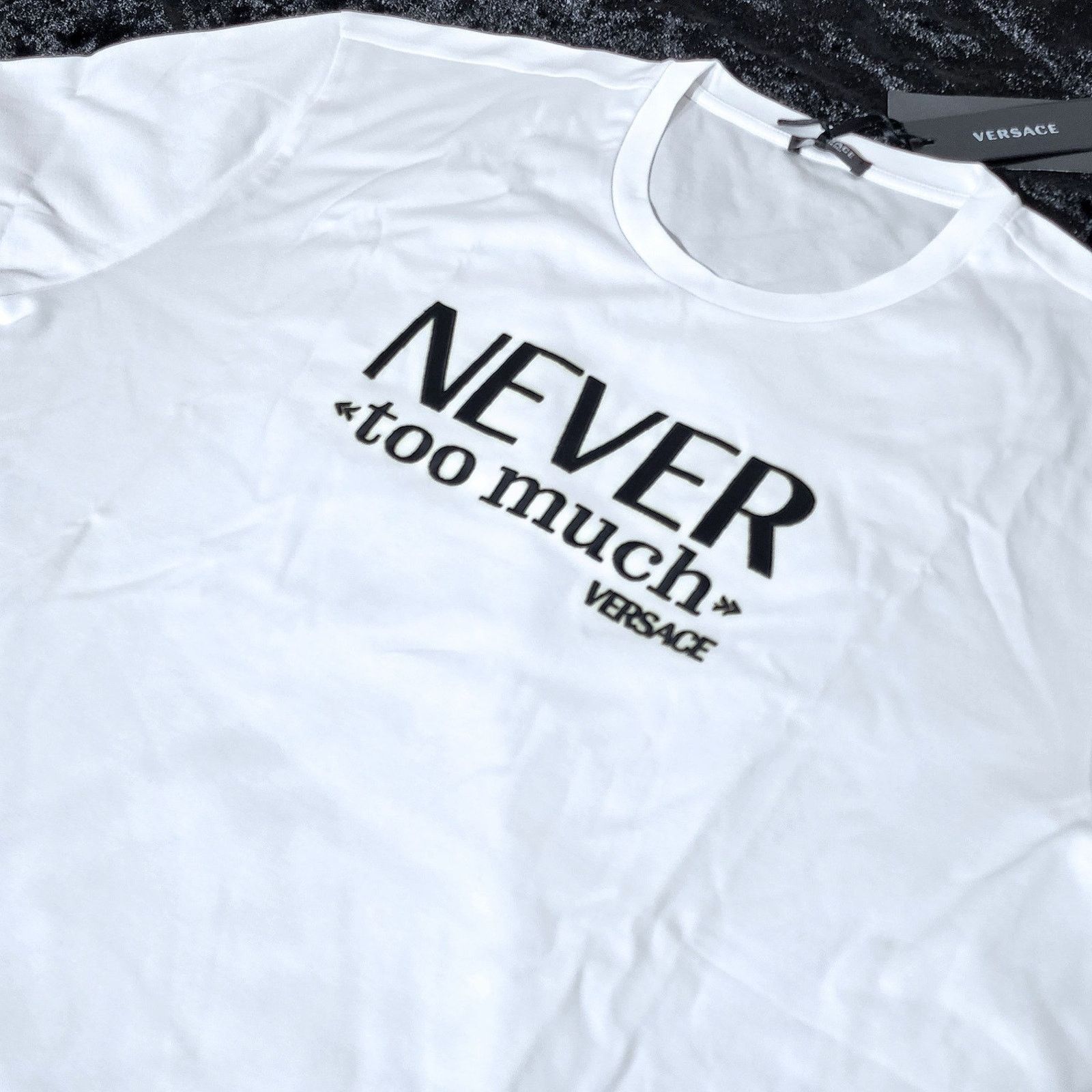 Versace Versace Never Too Much T-Shirt White | Size 42 | MSRP $565 Size M / US 6-8 / IT 42-44 - 2 Thumbnail