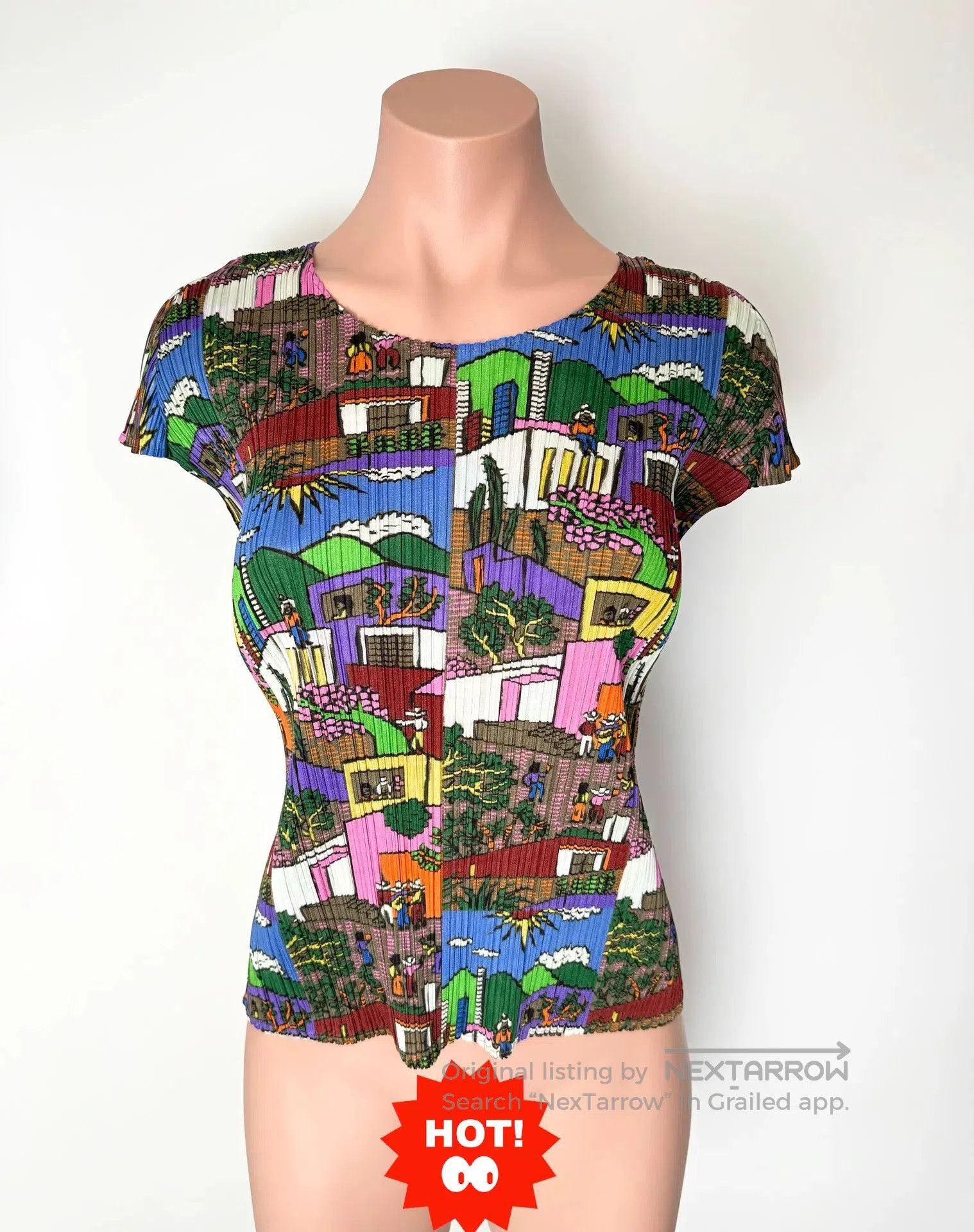 Pleats Please Issey Miyake Issey Miyake Colorful Printed T-Shirt. Size L / US 10 / IT 46 - 1 Thumbnail