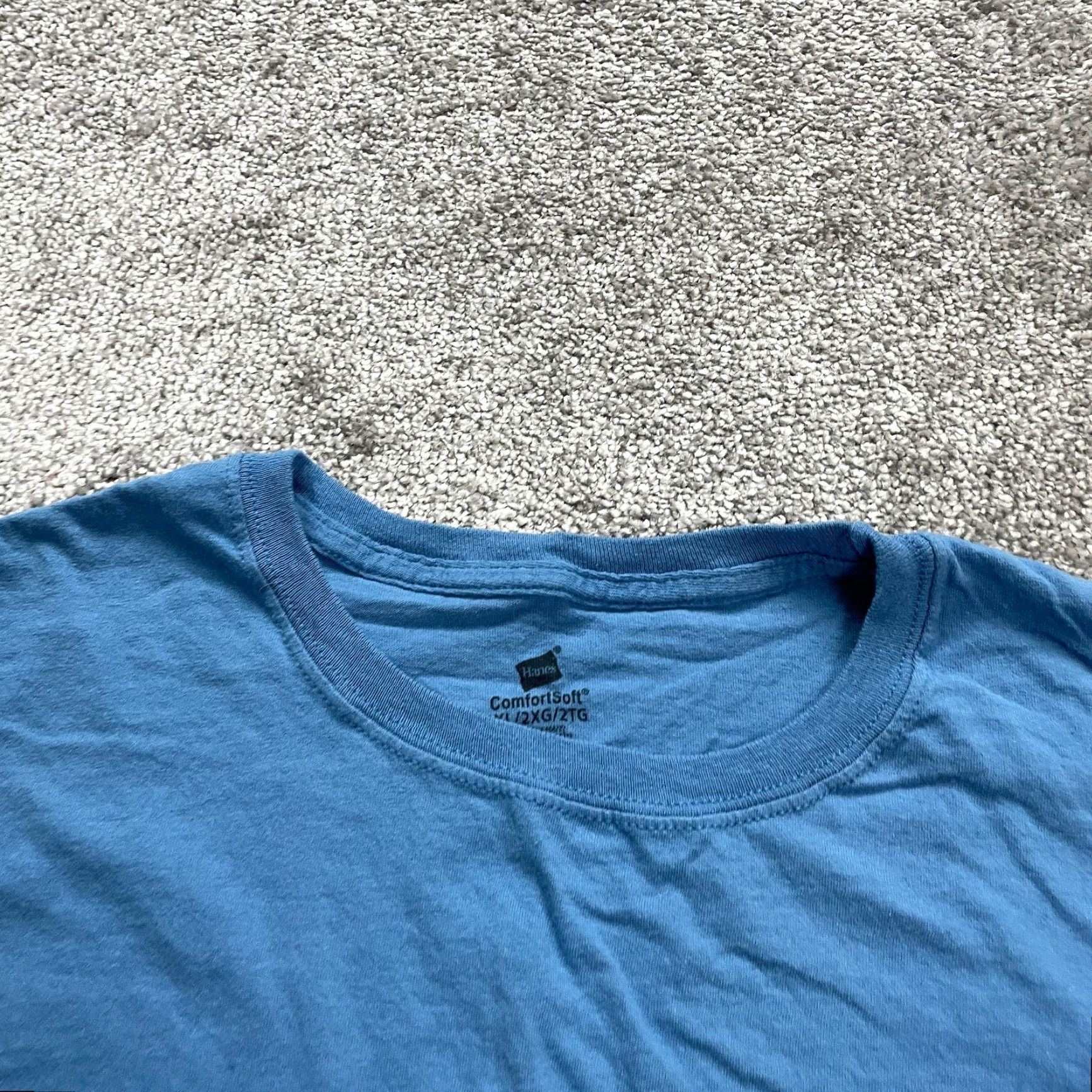 Hanes VINTAGE Hanes Comfortsoft T-Shirt Mens 2XL Blue Crew Neck Short Sleeve Tee Size US XXL / EU 58 / 5 - 4 Thumbnail