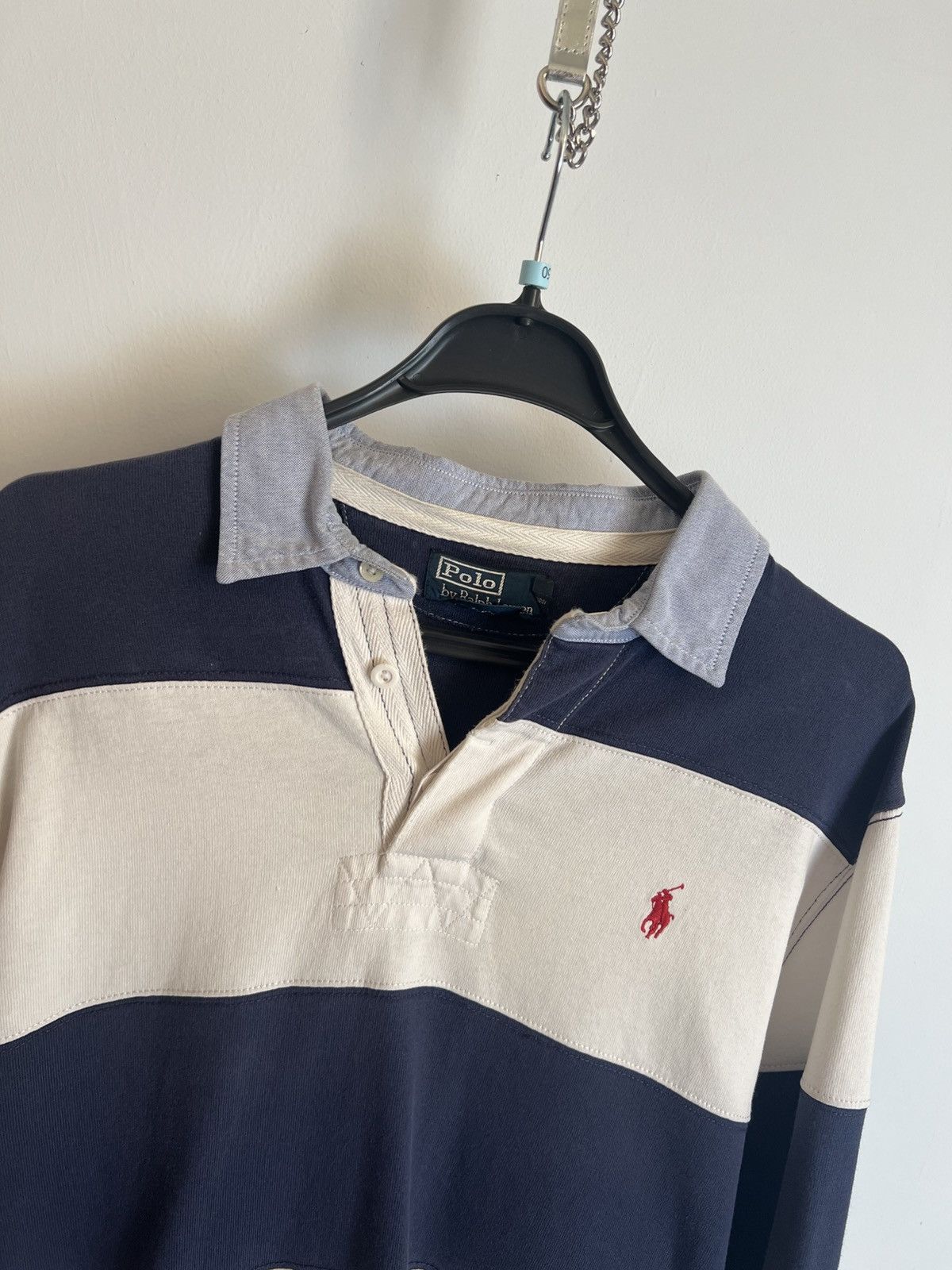 Polo Ralph Lauren Vintage Polo Ralph Lauren Rugby Shirt Red & Blue Striped Size US M / EU 48-50 / 2 - 2 Thumbnail
