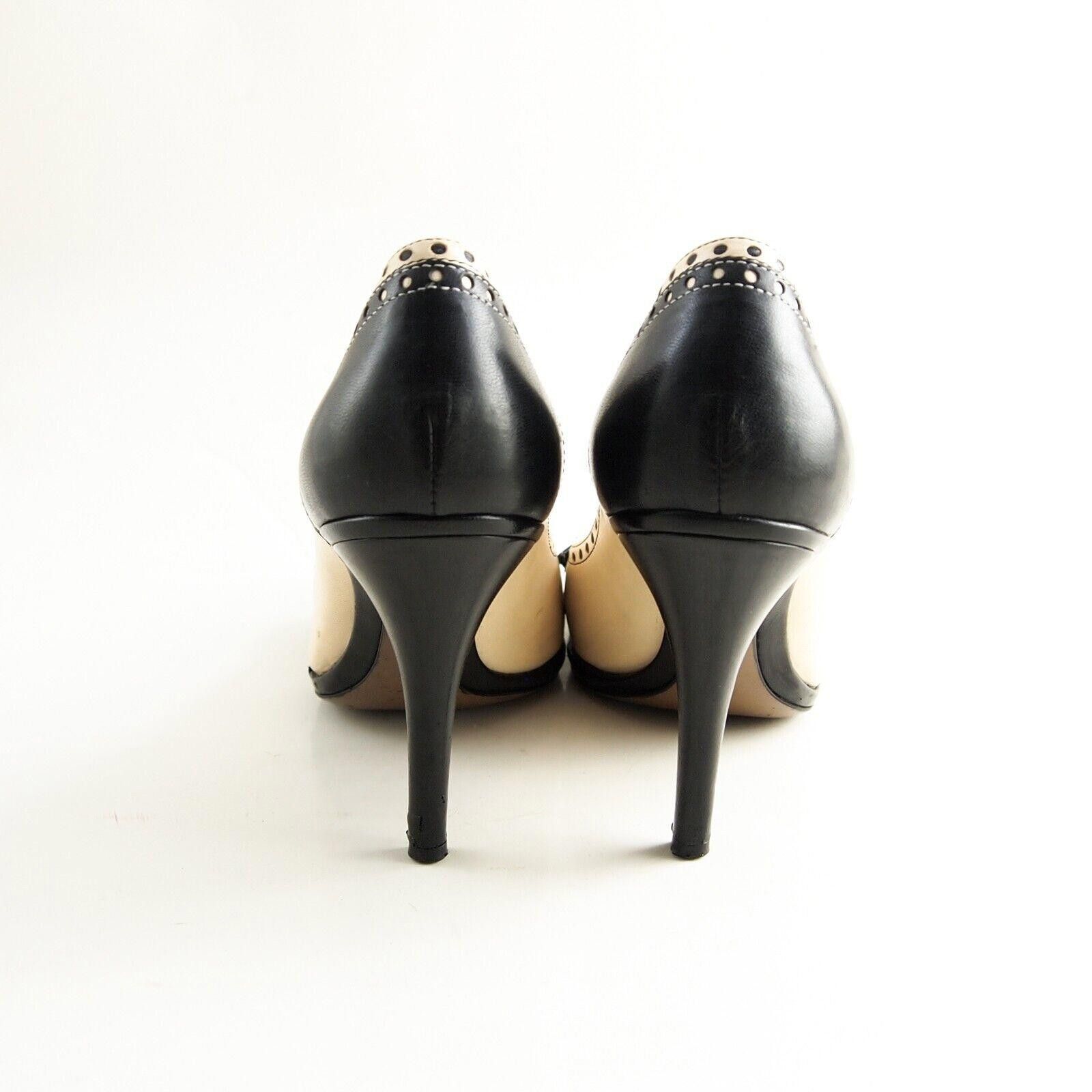 Moschino Moschino Heels Black Ivory Leather Womens US 8 EU 38 Size US 8 / IT 38 - 6 Thumbnail