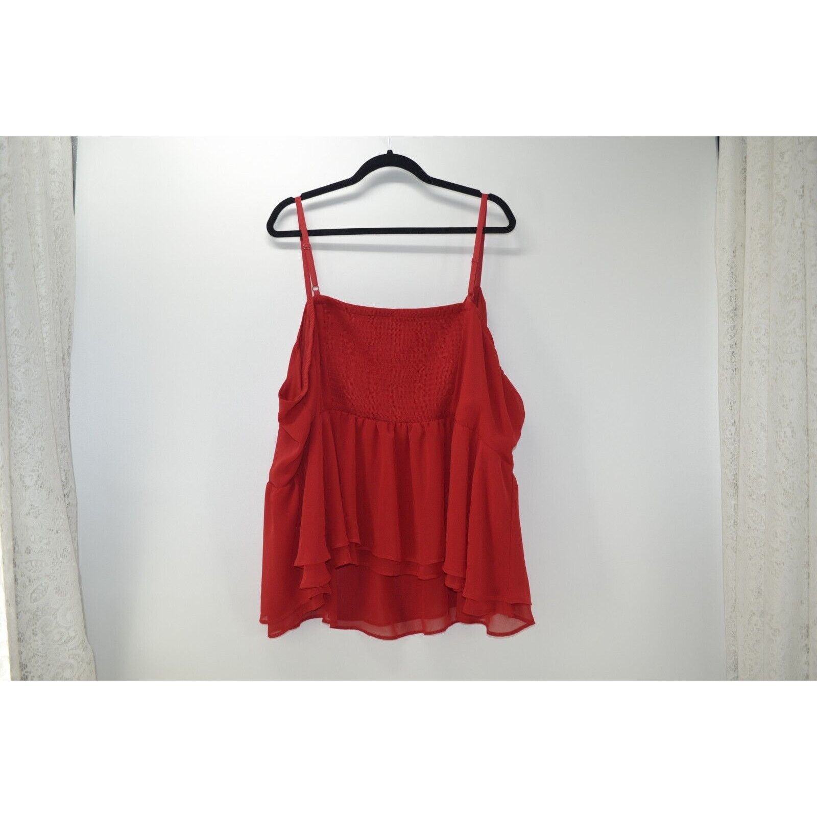 Other Torrid Women's Red Valentines Spaghetti Strap Tiered Ruffled Size 4XL / US 24-26 - 14 Thumbnail