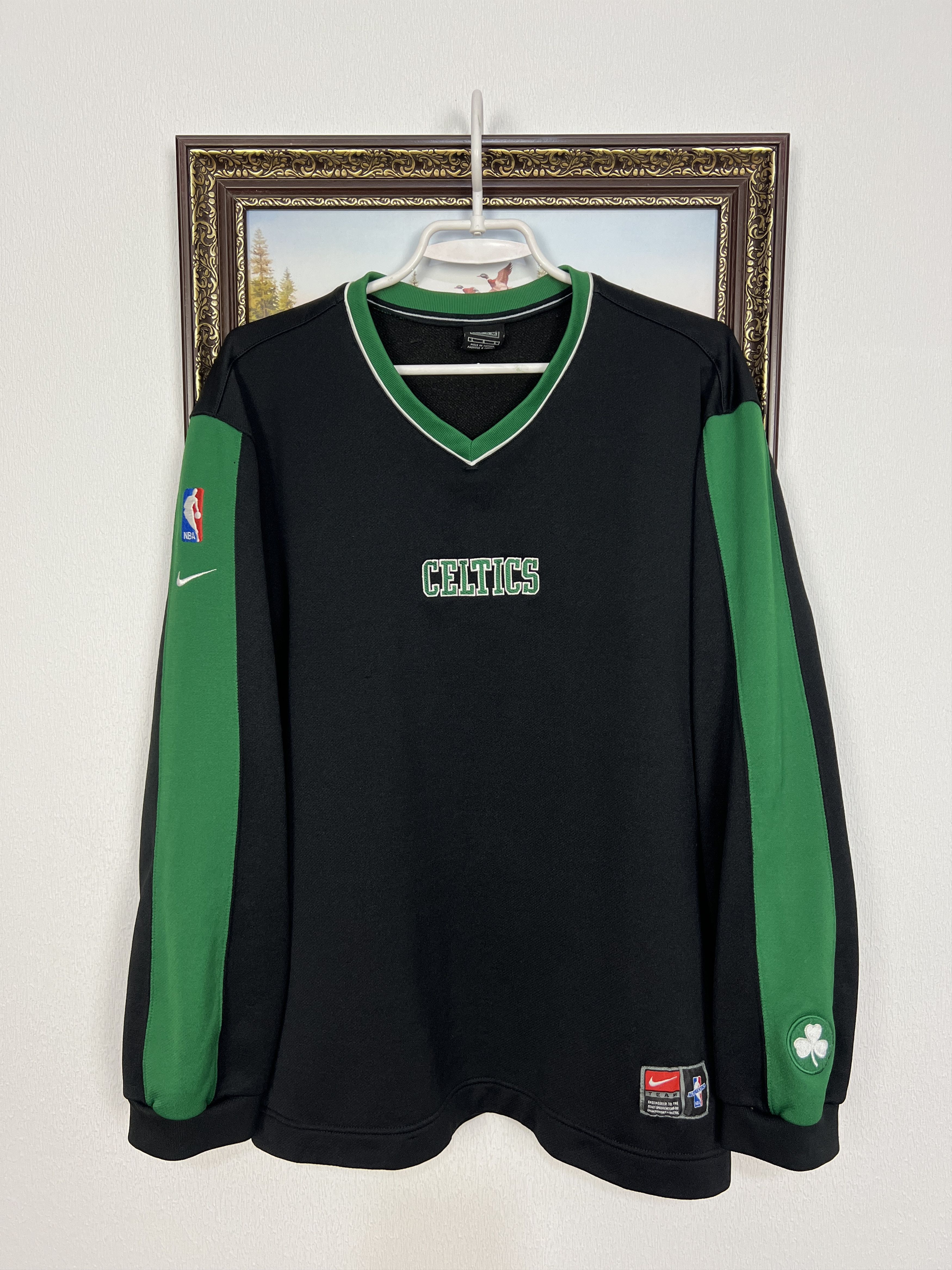 Nike Boston Celtics Warm Up Pre Match Sweatshirt NBA Crewneck Size US L / EU 52-54 / 3 - 1 Thumbnail