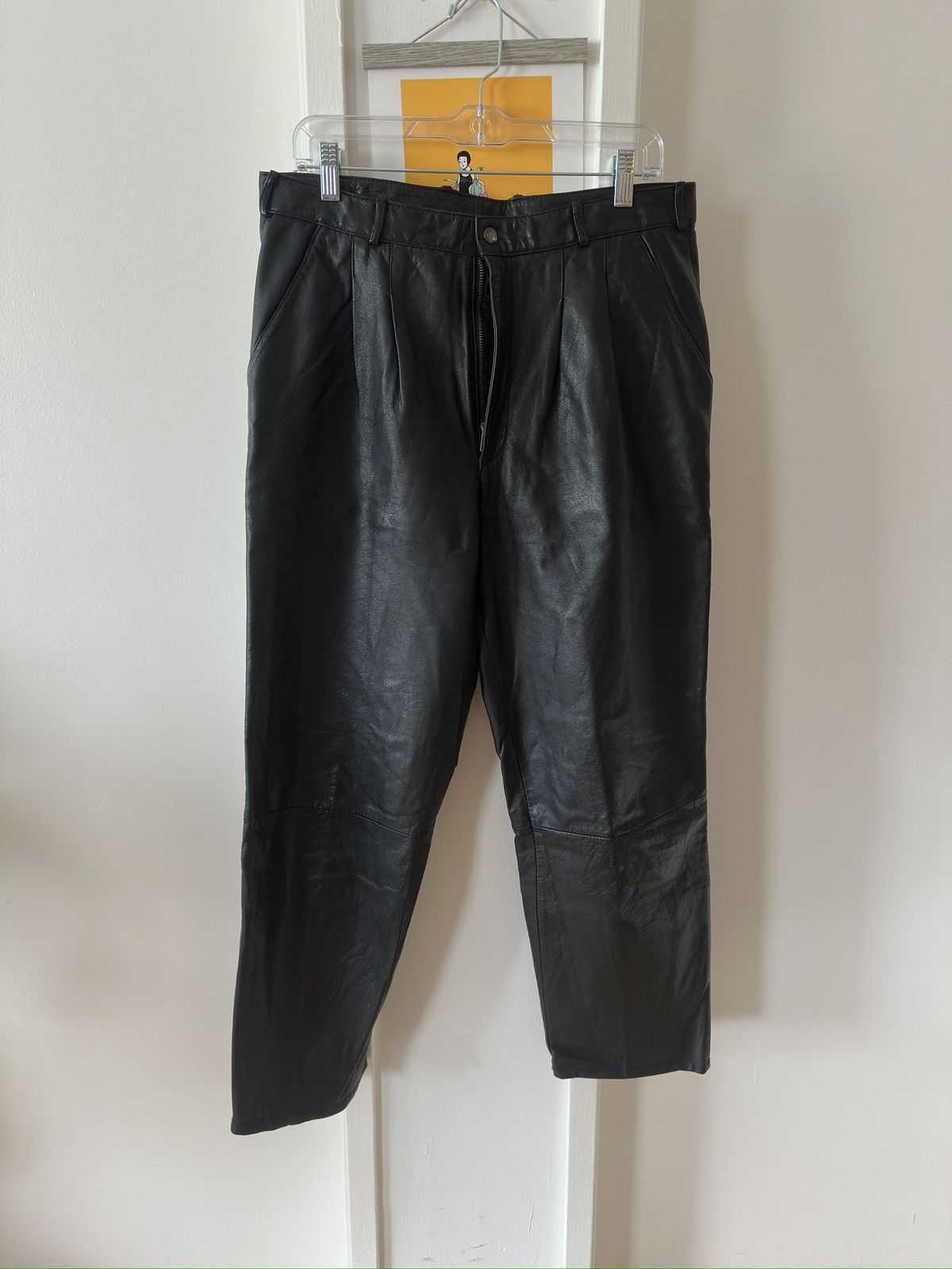 Leather × Vintage Vintage Leather pants Size US 33 - 1 Thumbnail