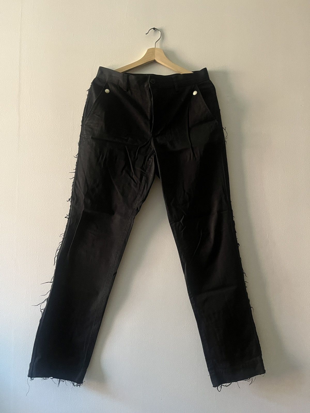 Takahiromiyashita The Soloist. SS18 Frayed Cotton Pants Size US 32 / EU 48 - 2 Thumbnail