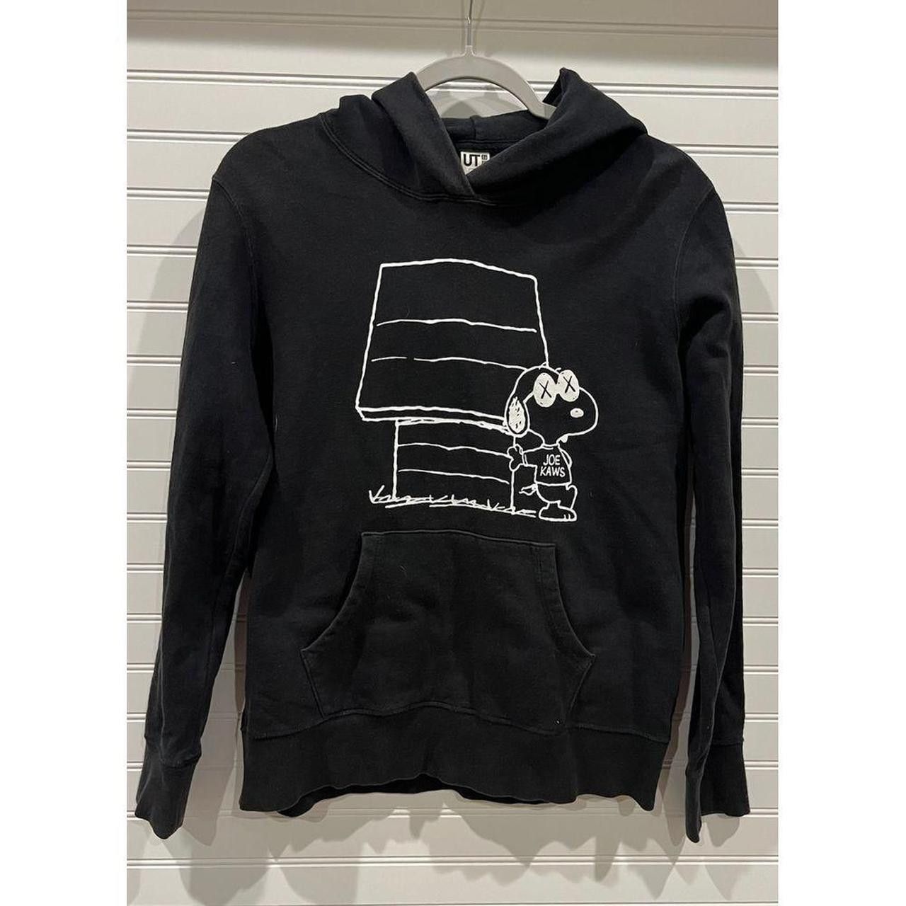Kaws × Peanuts × Uniqlo Snoopy Black Hoodie Sweatshirt Streetwear Collab, L Size US L / EU 52-54 / 3 - 1 Thumbnail