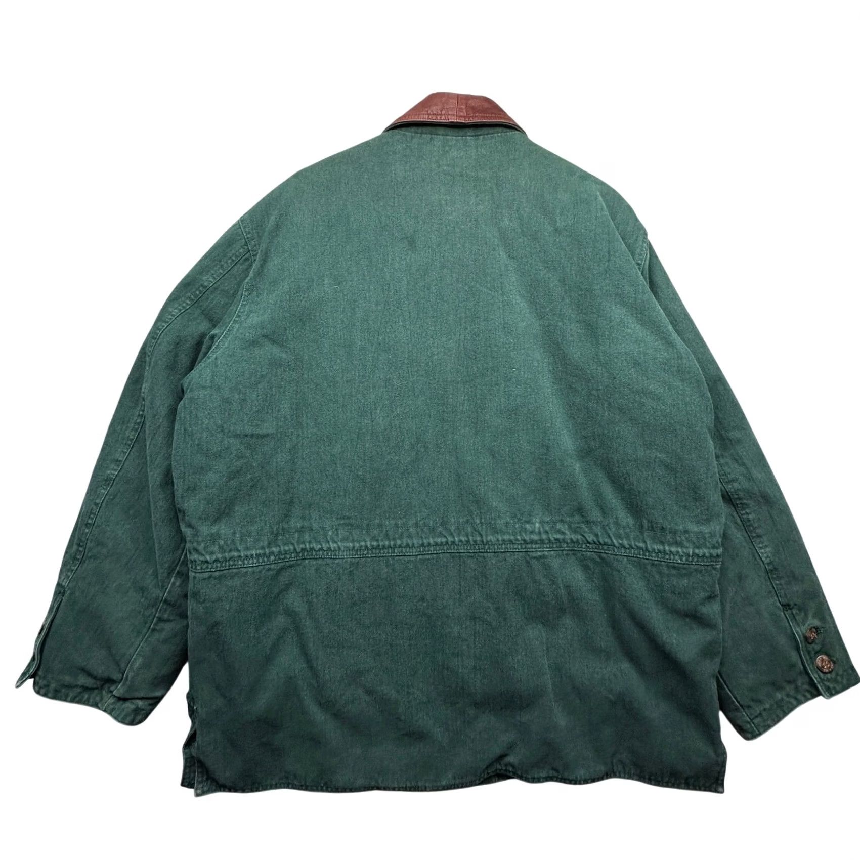 Vintage VINTAGE Maxwear Heavy Canvas Barn Chore Coat Mens Large Button Up Lined Green Mens Coat Size US L / EU 52-54 / 3 - 2 Thumbnail