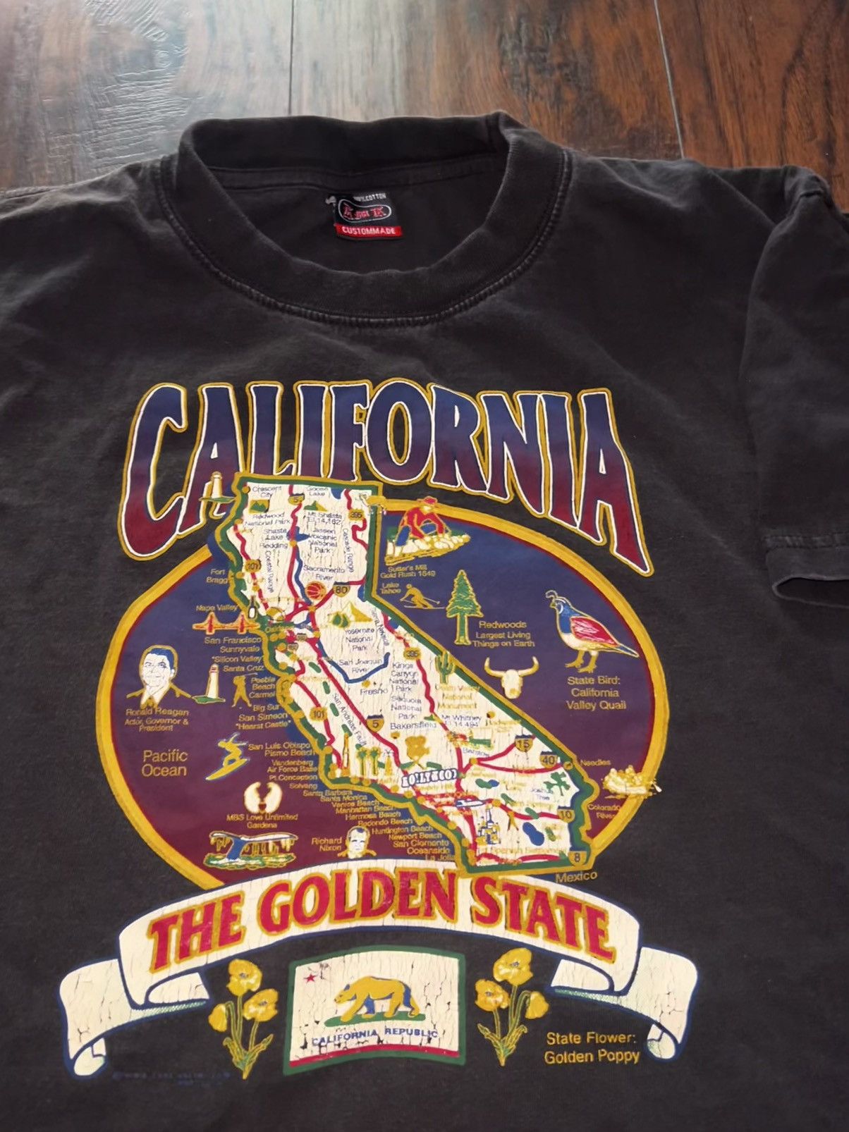 Vintage California Golden State Tee Size US XL / EU 56 / 4 - 1 Thumbnail