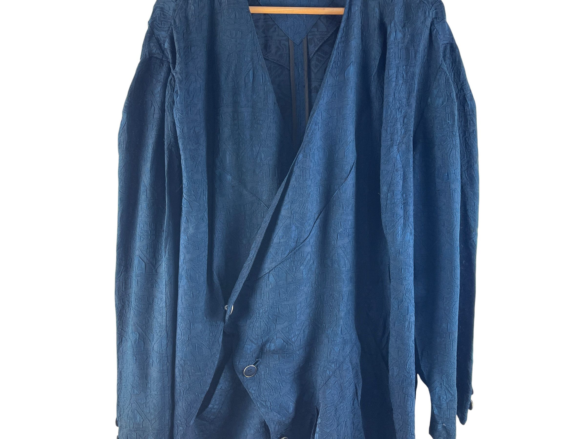 Japanese Brand Vintage Arrston Volaju by Kohshin Satoh Wrap Jacket Teal Size US L / EU 52-54 / 3 - 11 Thumbnail