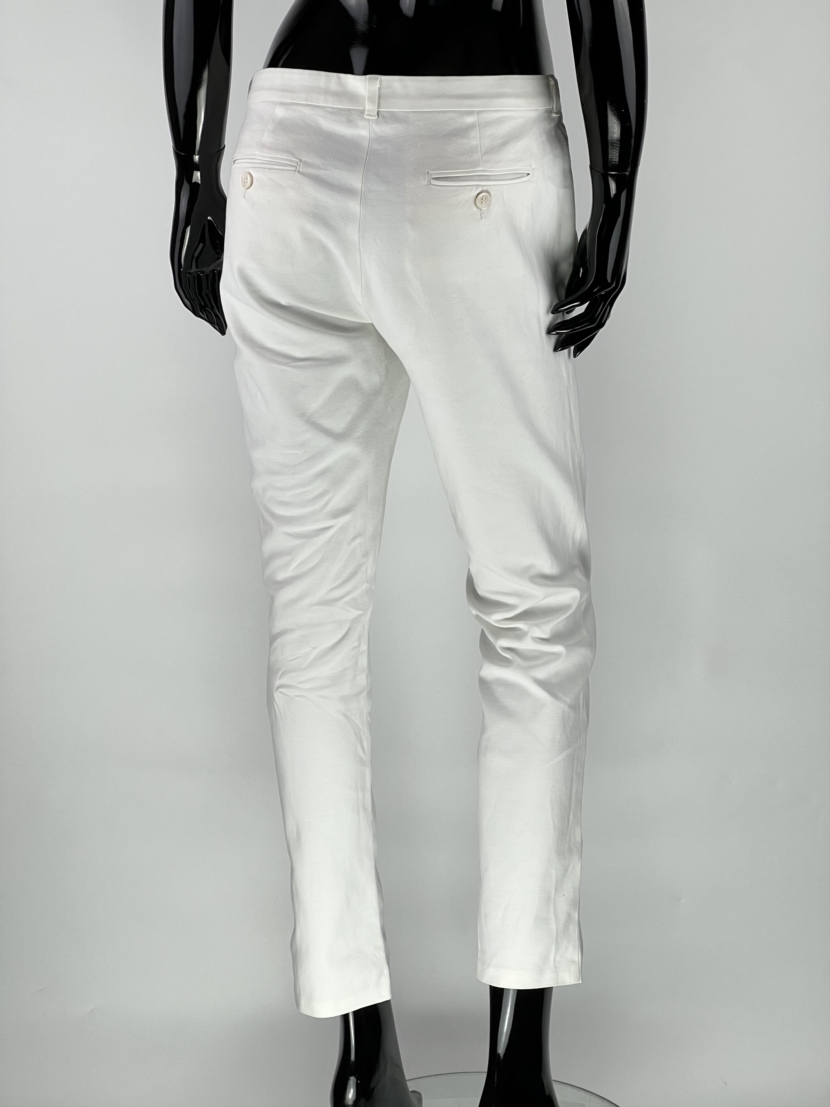 Max Mara Max Mara White Cotton Pants Size 6 Size 28" / US 6 / IT 42 - 3 Thumbnail