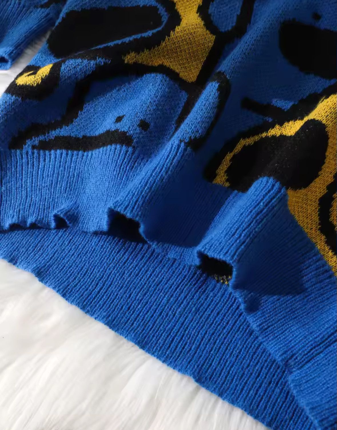 Other Street Retro Y2K Cute Cartoon Dog Jacquard Knitwear Size US S / EU 44-46 / 1 - 4 Thumbnail