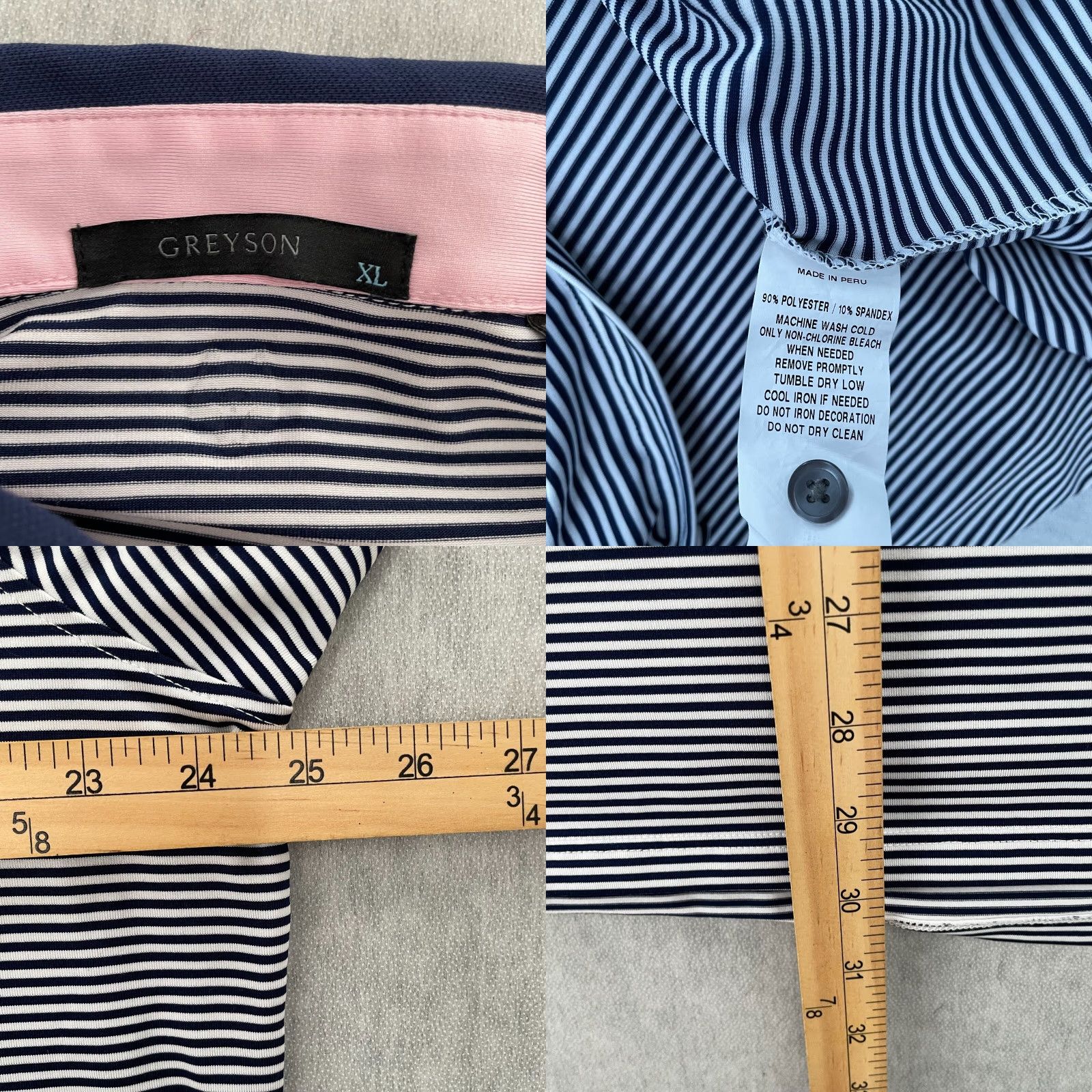 Vintage Greyson Shirt Adult XL Polo Blue Striped Logo Stretch Mens Polo XL Blue Greyson Shirt Adult XL Polo Stretch Logo Striped Blue Mens XL Size US XL / EU 56 / 4 - 8 Thumbnail