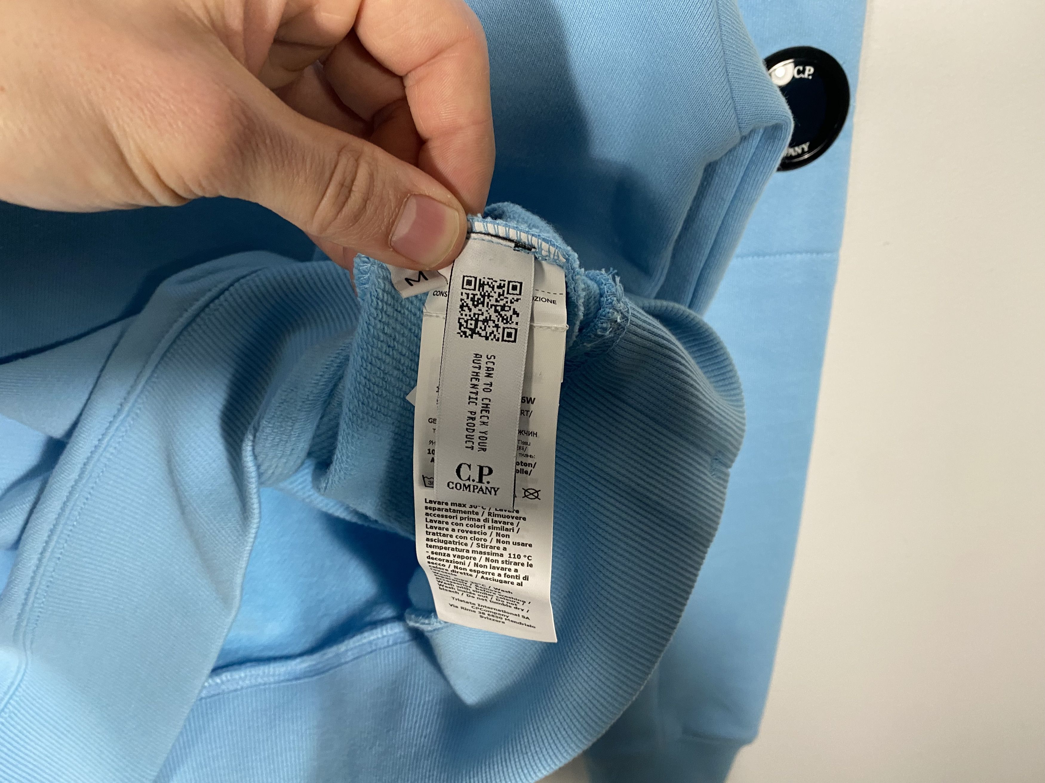 C.P. Company C.P. Company Diagonal Raised Fleece Lens Crewneck Blue Size US M / EU 48-50 / 2 - 8 Thumbnail