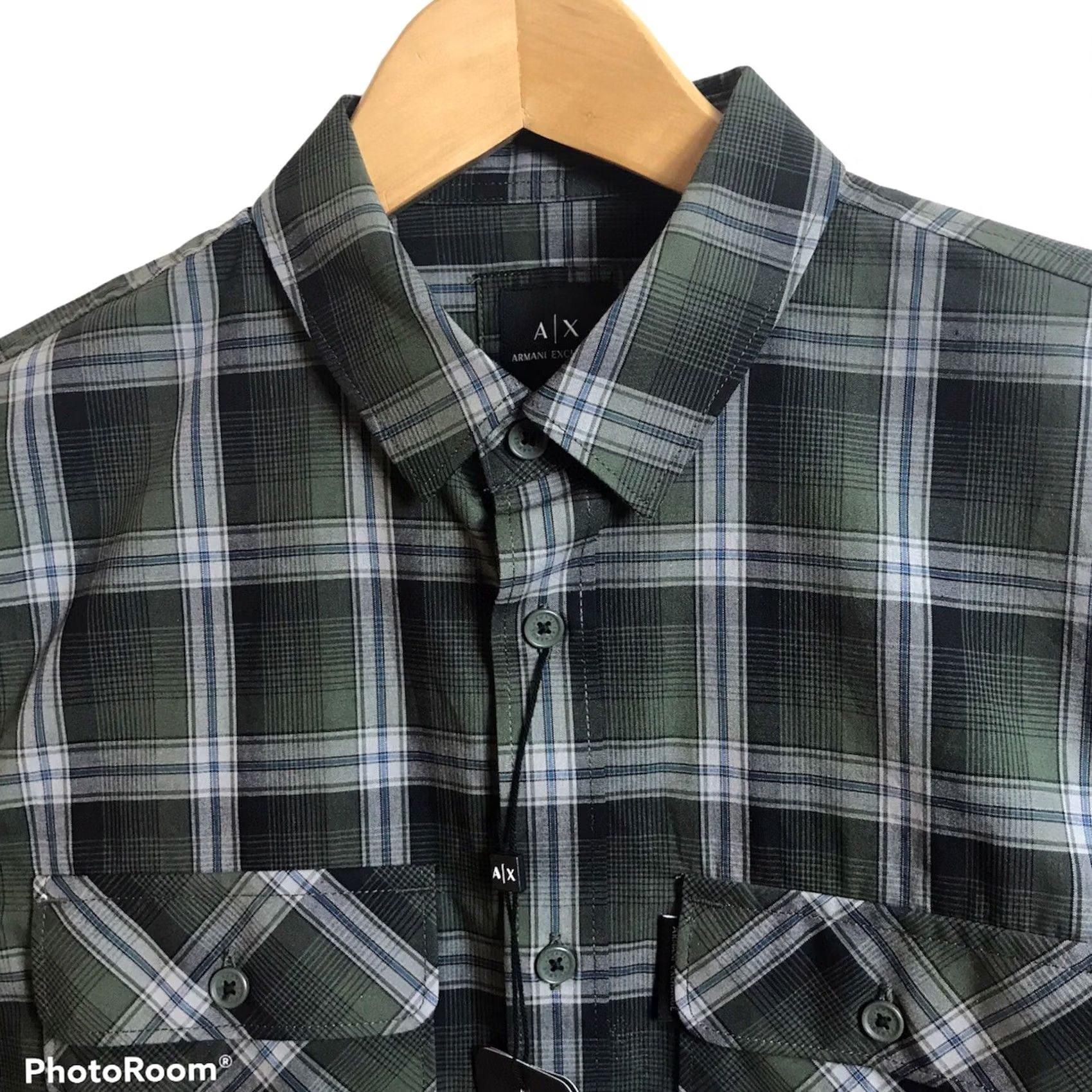 Armani Exchange Armani Exchange AX Mens Shirt Sz Small Long Sleeve Green Plaid Regular Fit NEW Size US S / EU 44-46 / 1 - 3 Thumbnail