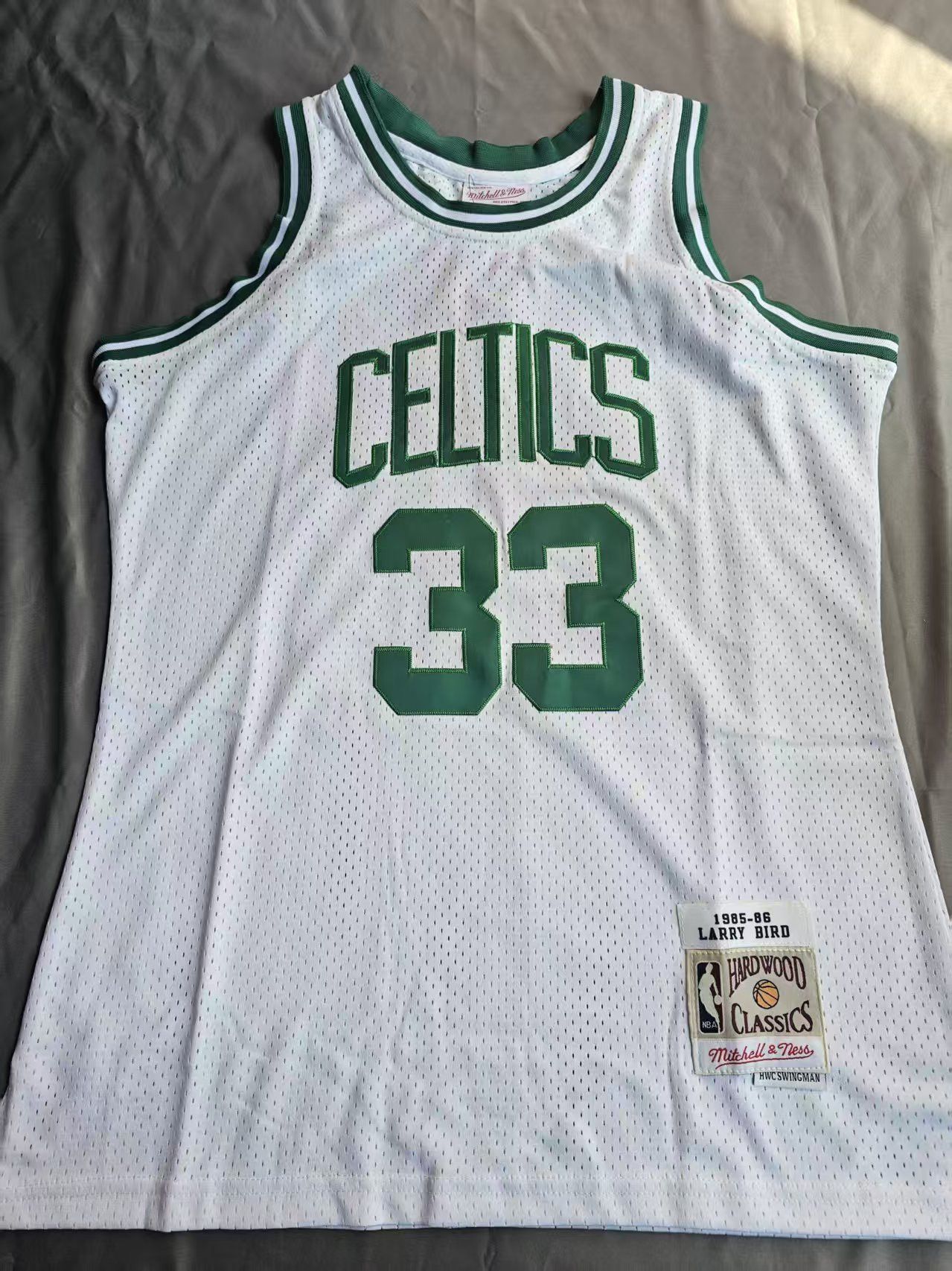 NBA #33 Larry Bird Jersey Boston Celtics 1985 86 White Size US XXL / EU 58 / 5 - 2 Thumbnail