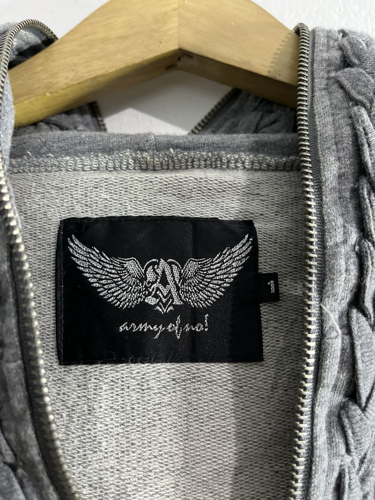 Japanese Brand 2000s army of no! Skull embroidery hoodie Size US M / EU 48-50 / 2 - 9 Thumbnail