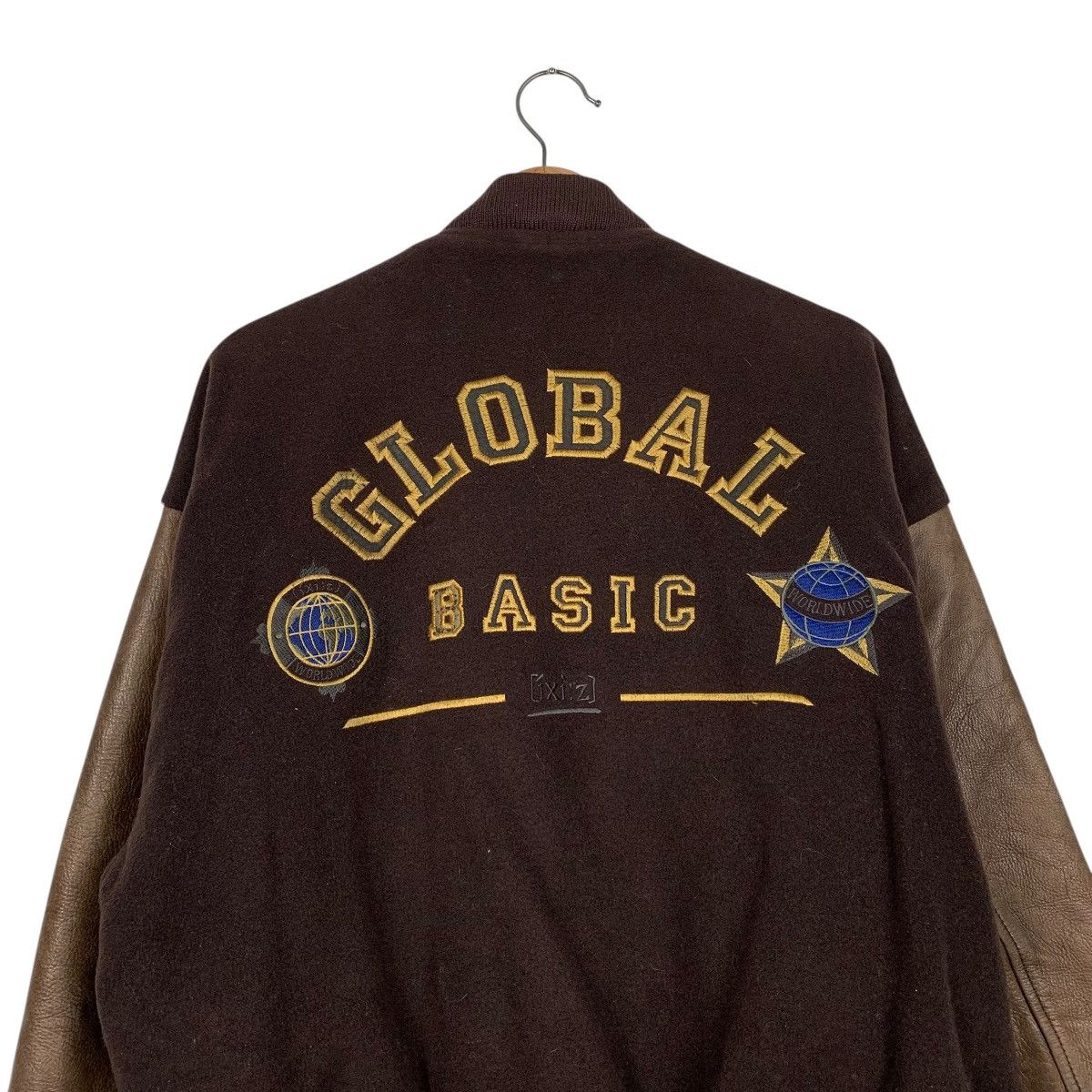 Japanese Brand Japanese Brand Ixi:z Global Basic Varsity Leather Jacket Size US M / EU 48-50 / 2 - 8 Thumbnail