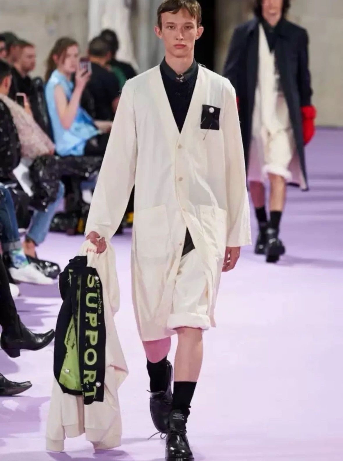 Raf Simons Raf Simons 20SS off white pearl laboratory coat | Grailed 