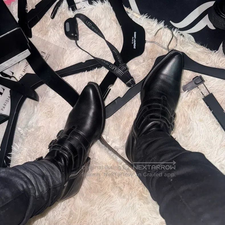 Saint Laurent Paris Saint Laurent Paris Block Heel Boots Size US 9 / EU 42 - 7 Thumbnail