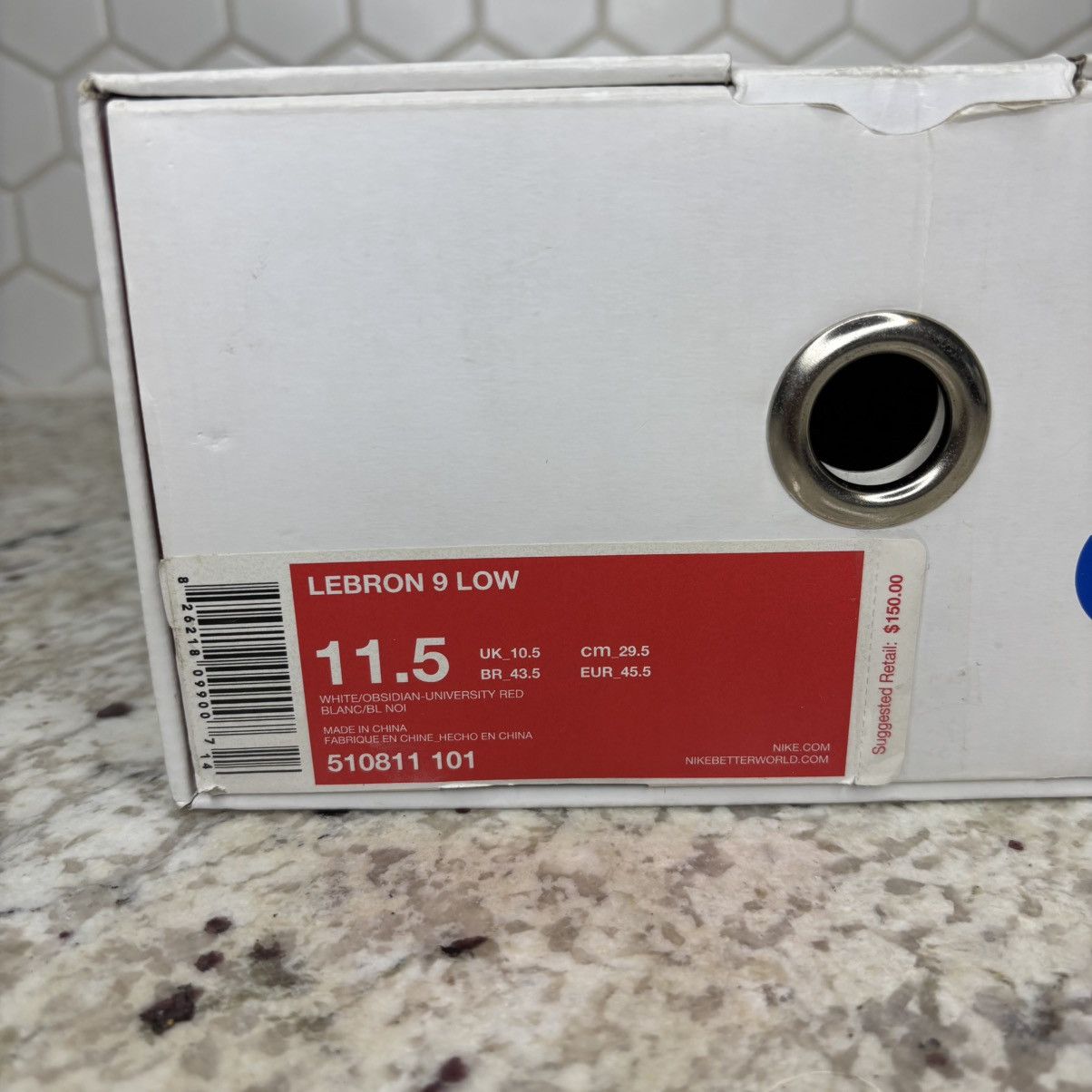 Nike Size 11.5 -Nike LeBron 9 Low USA Olympic WORN ONCE WITH BOX Size US 11.5 / EU 44-45 - 15 Thumbnail
