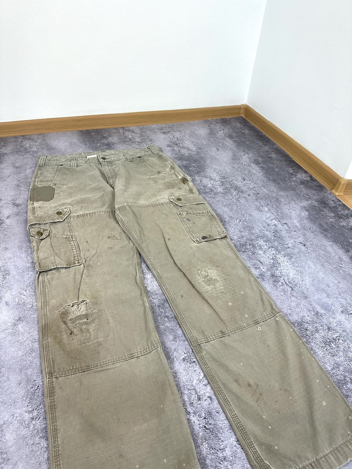 Carhartt Vintage Carhartt Double Knee Distressed USA Opium Work Pants Size US 36 / EU 52 - 5 Thumbnail