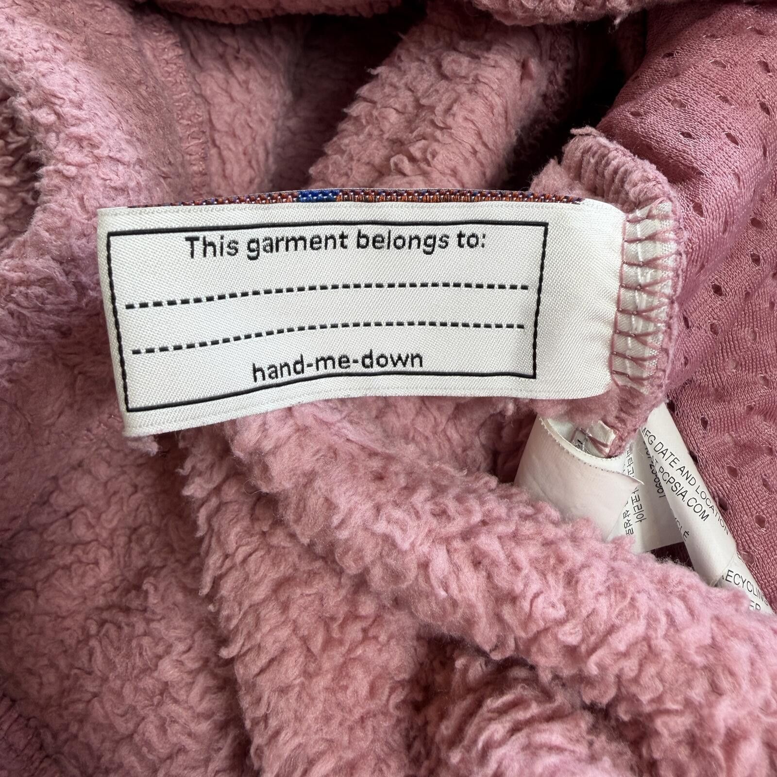 Patagonia Patagonia Pink Sherpa Fleece Hoodie Youth L Quarter Jacket Size L / US 10 / IT 46 - 7 Thumbnail