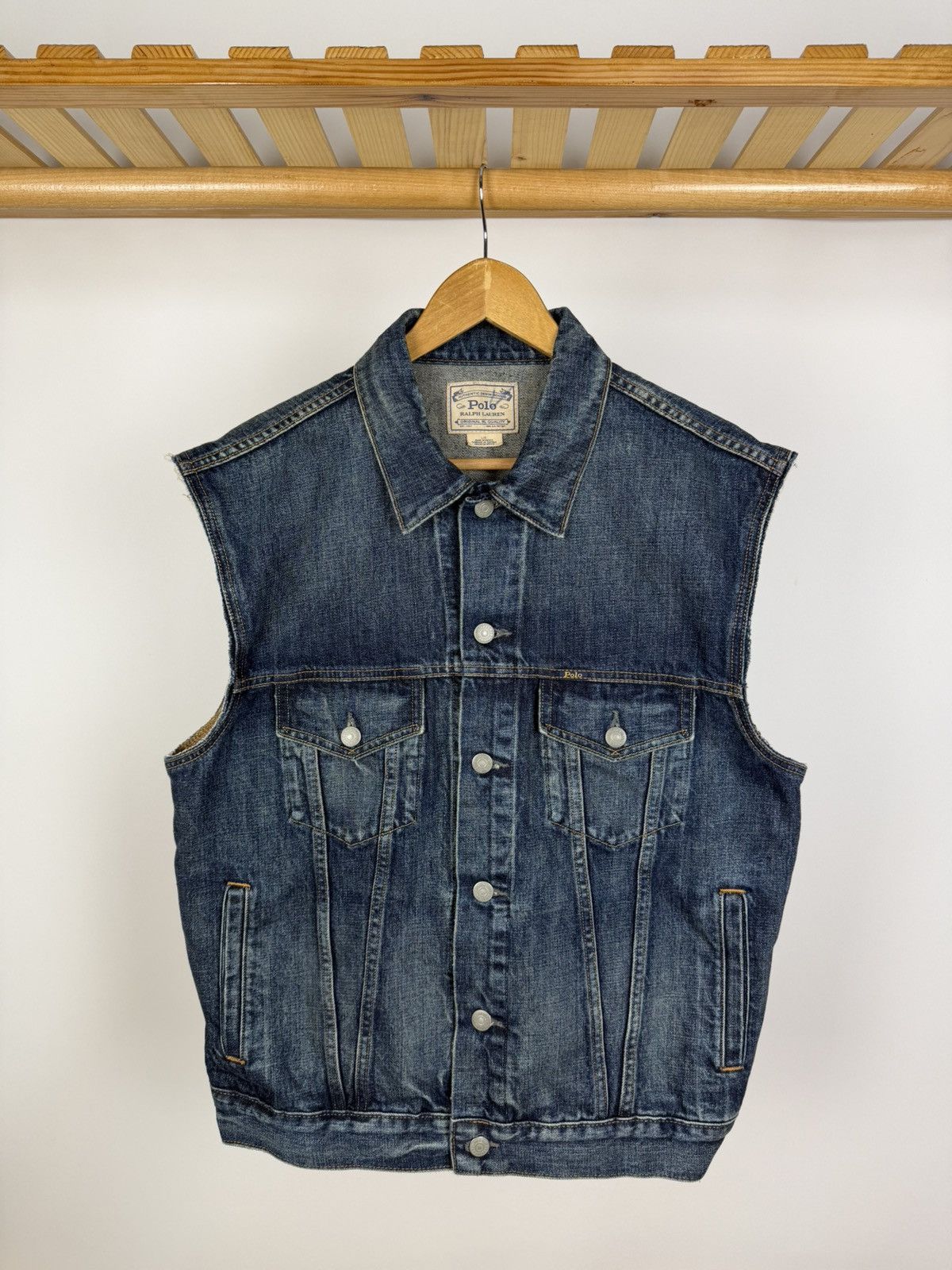 Polo Ralph Lauren Polo Ralph Lauren Denim Jeans Vest Size L Size US L / EU 52-54 / 3 - 1 Thumbnail