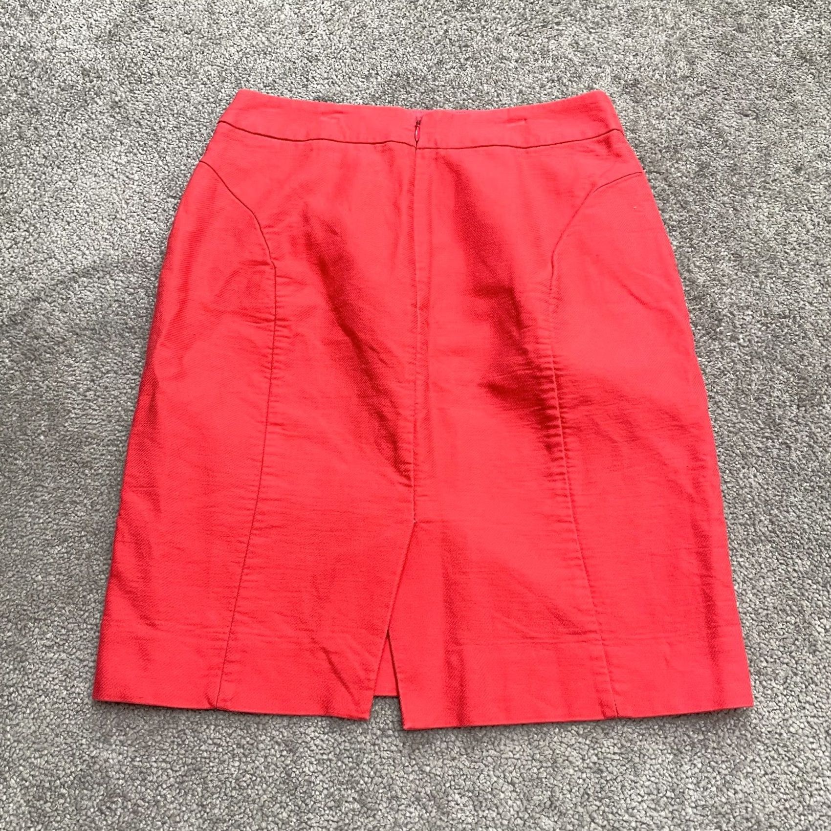 J.Crew VINTAGE J.Crew The Pencil Skirt Skirt Womens 0 Pink Knee Length Straight Cotton Pockets Work Size 25" / US 0 / IT 36 - 2 Thumbnail