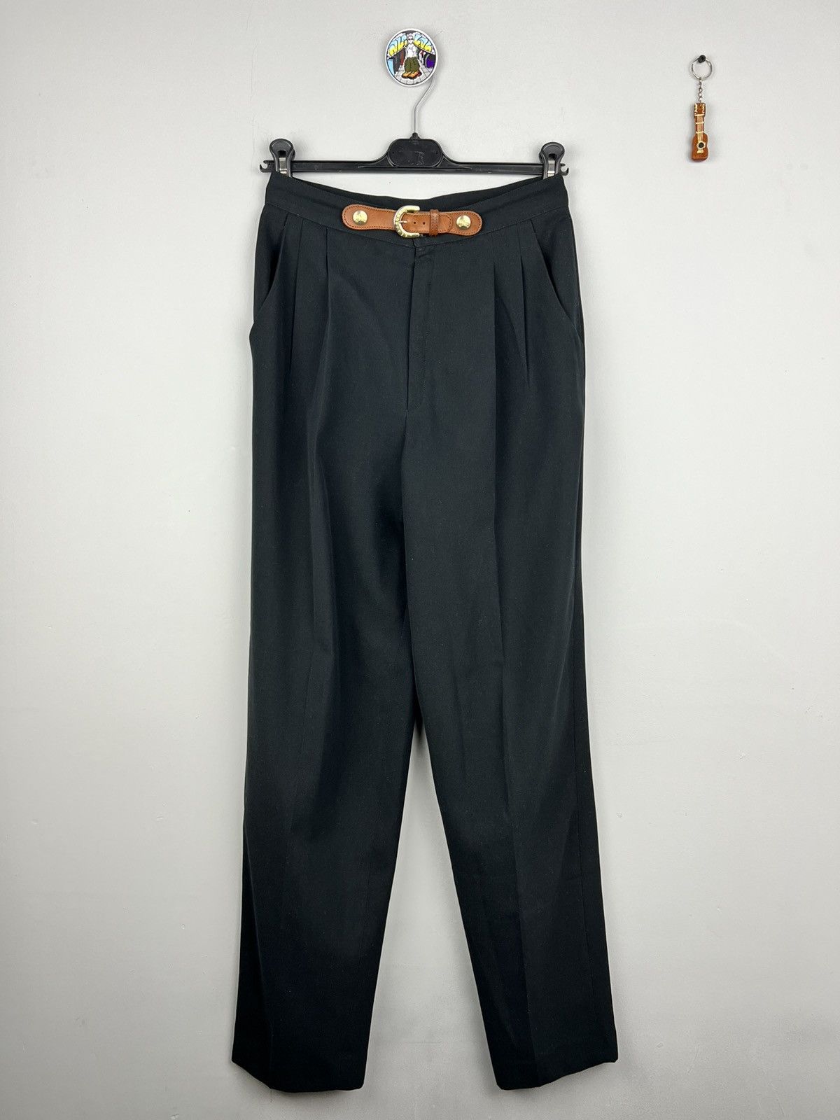 Burberry × Vintage Burberry Leather Belt Vintage Classic Pants Prada Dior Size 27" / US 4 / IT 40 - 1 Thumbnail