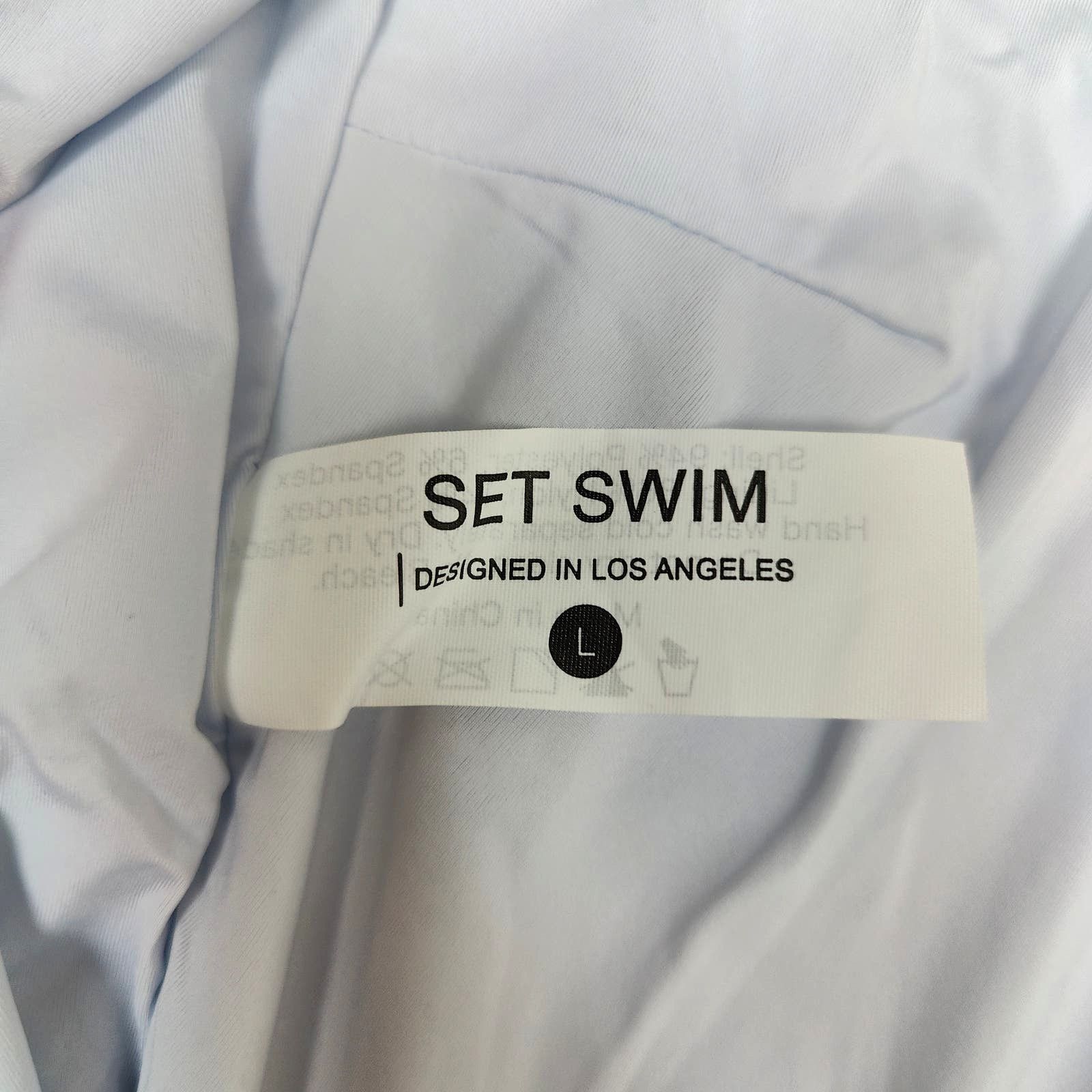 Other Set Active Swim One Piece Swimsuit Womens Large Ice Blue Size ONE SIZE - 6 Thumbnail