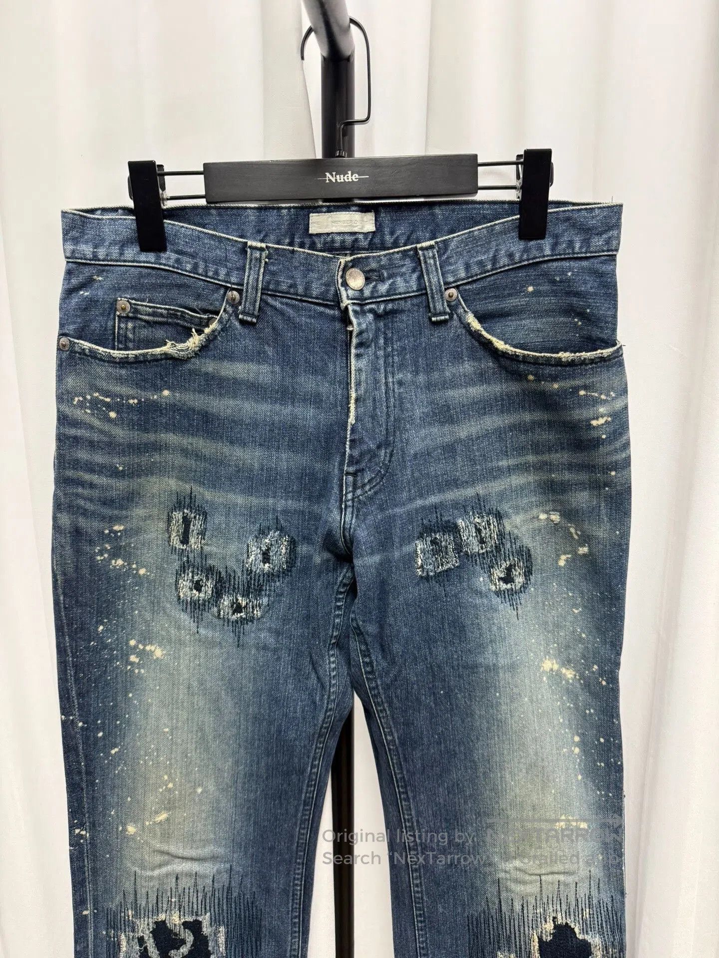 Number (N)ine Number (N)ine Bullet Hole Distressed Blue Jeans. Size US 30 / EU 46 - 2 Thumbnail