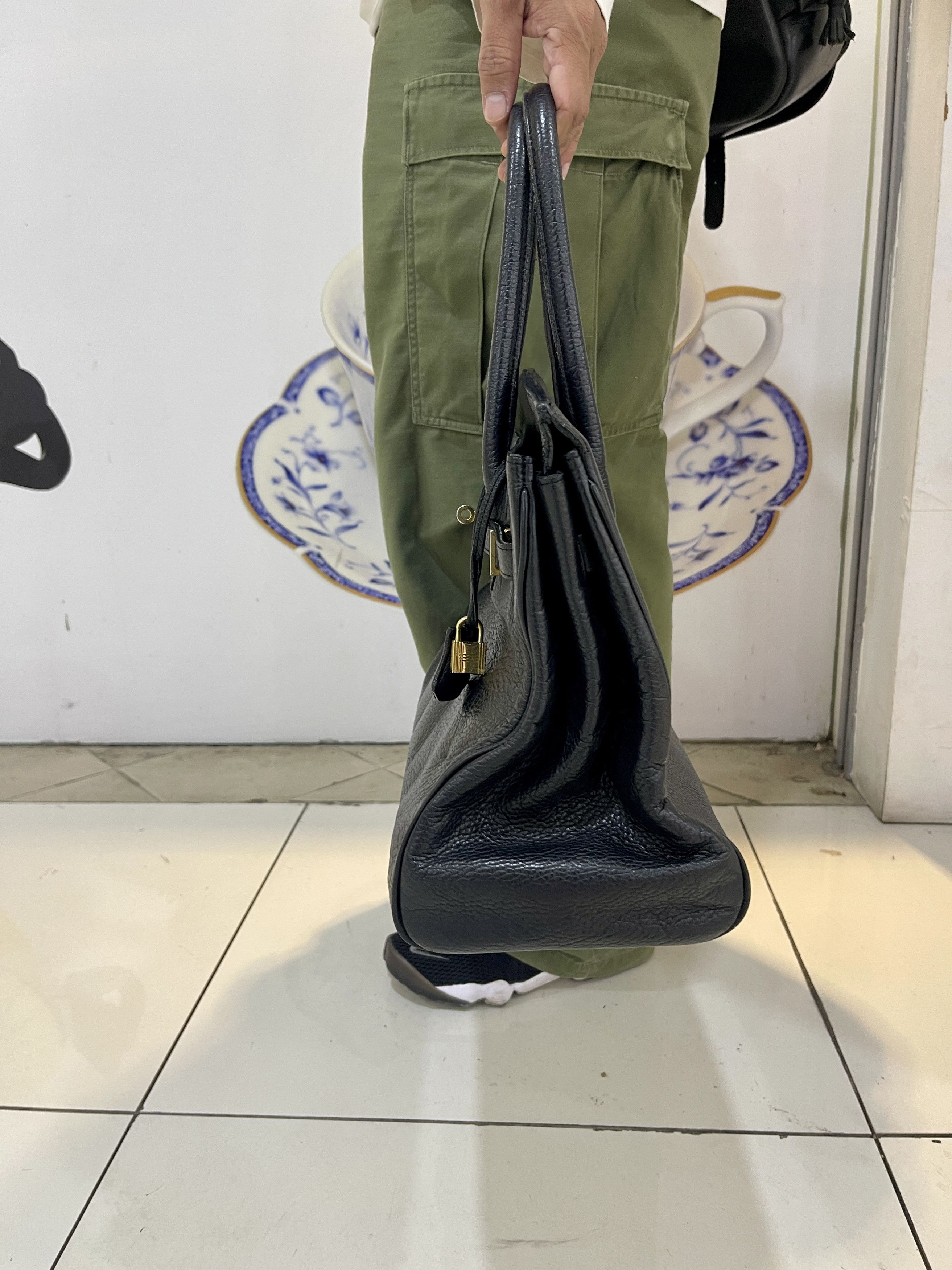 Leather HELLAS LEATHER BLACK BIRKIN Size ONE SIZE - 4 Thumbnail