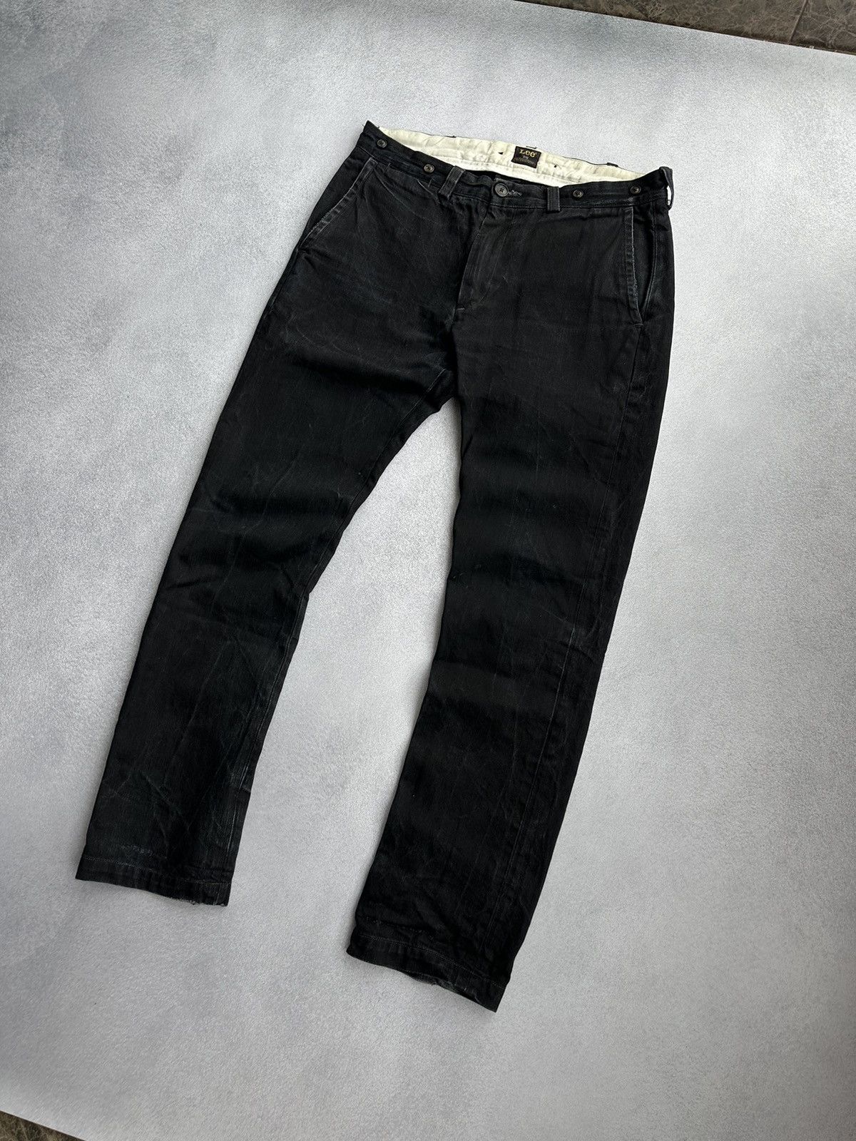 Lee × Vintage Vintage Lee 101 Rider Cowboy Black Heavy Jeans Size US 32 / EU 48 - 2 Thumbnail