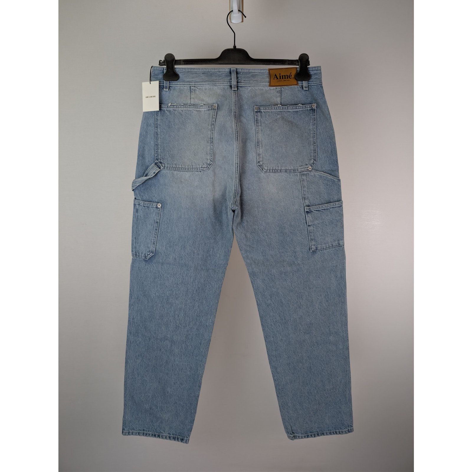 Aime Leon Dore o1rshd1 Carpenter Pant Denim Jeans in Light Wash Blue Size US 36 / EU 52 - 11 Thumbnail
