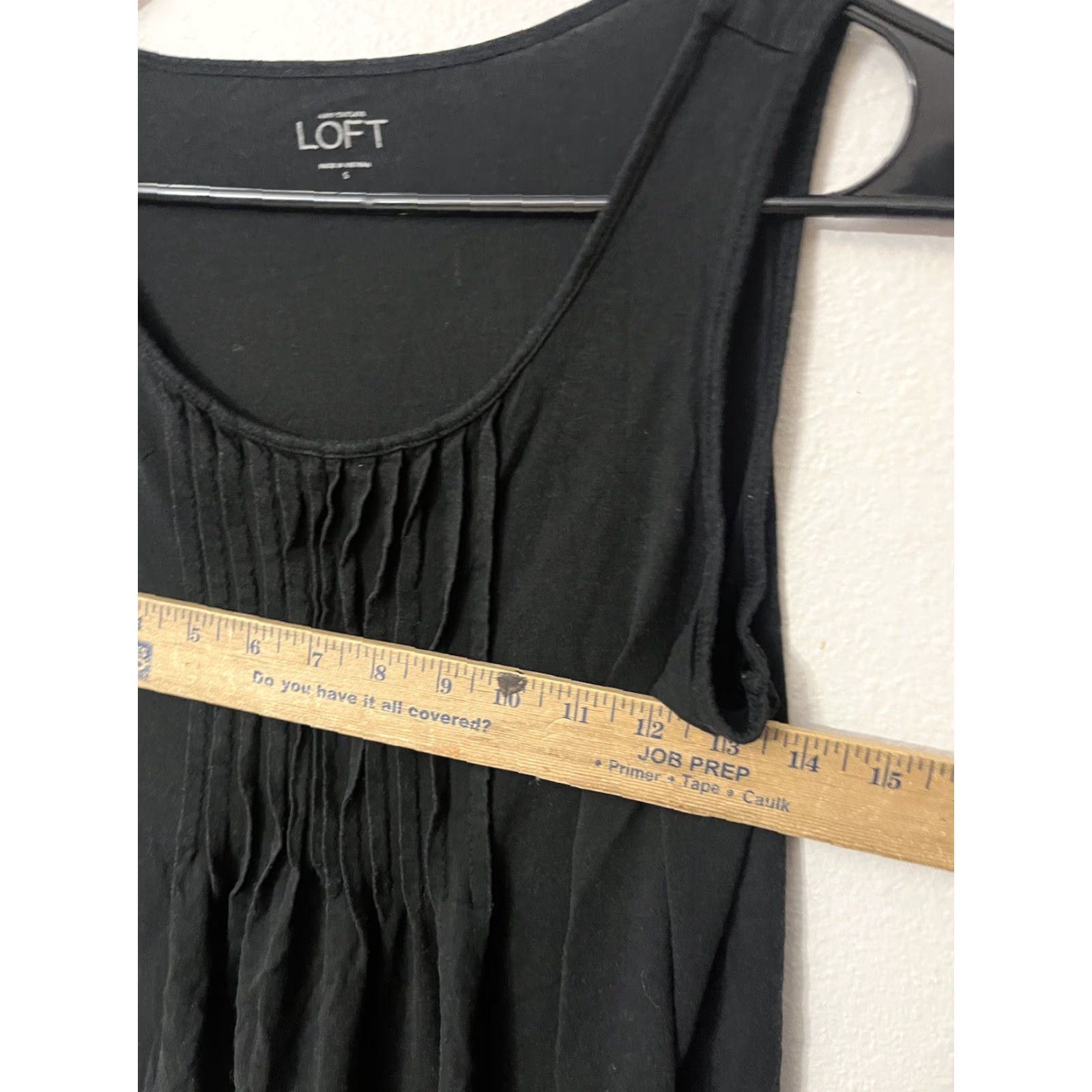 Ann Taylor VINTAGE Ann Taylor LOFT Women's Tank Top Sleeveless Black Cotton Blend Casual Small Size S / US 4 / IT 40 - 4 Thumbnail