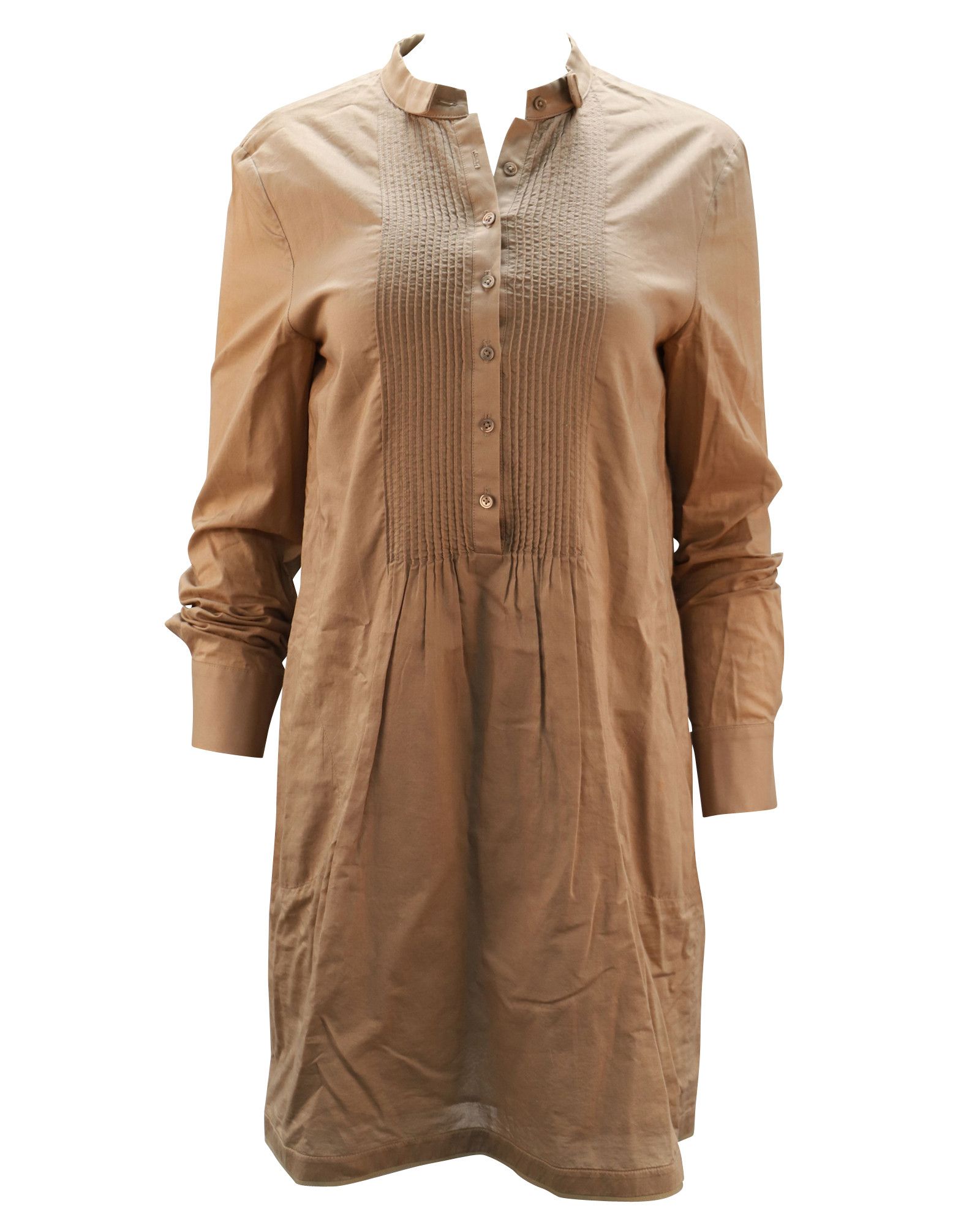 Joseph Joseph Long Sleeve Knee Length Dress in Brown Cotton Size XXS / US 00 / IT 34 - 1 Thumbnail