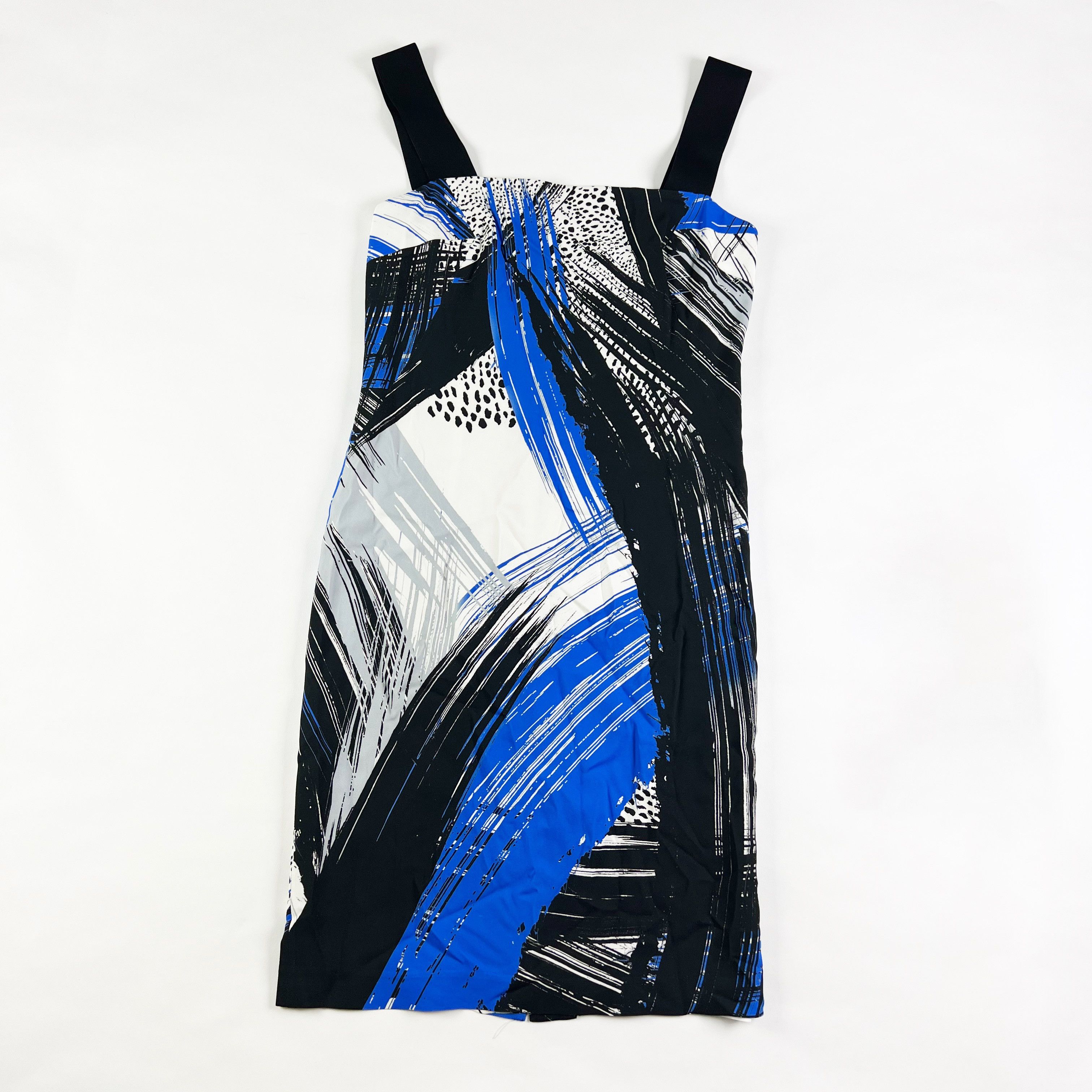 MILLY Milly Women's Blue Black White Geometric Hatch Size M / US 6-8 / IT 42-44 - 1 Thumbnail