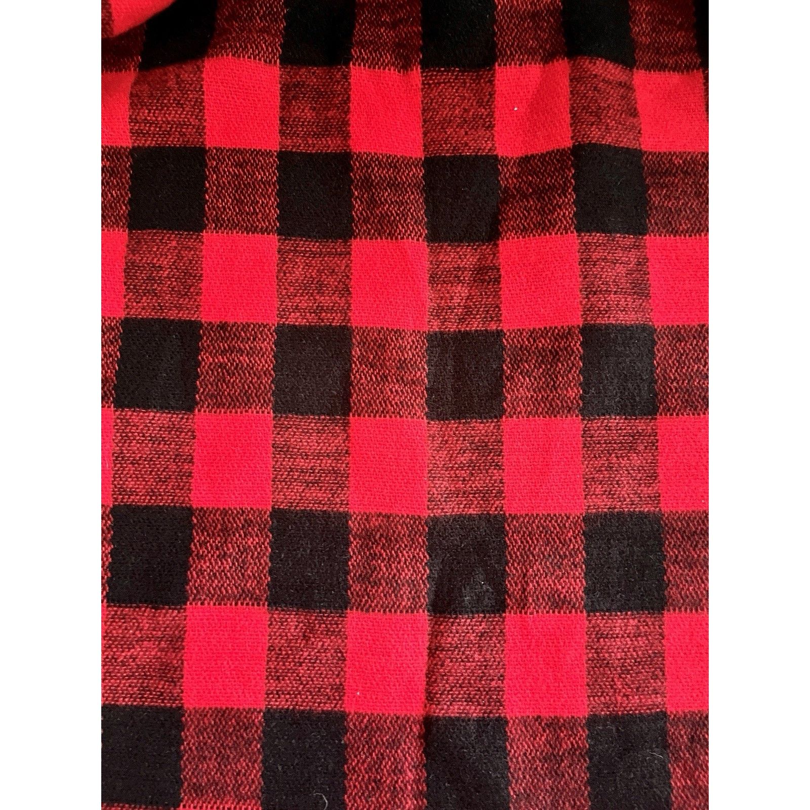 J.Crew J Crew Scarf Wrap Fringe Buffalo Plaid Red 83x15.5 Inches Size ONE SIZE - 7 Thumbnail