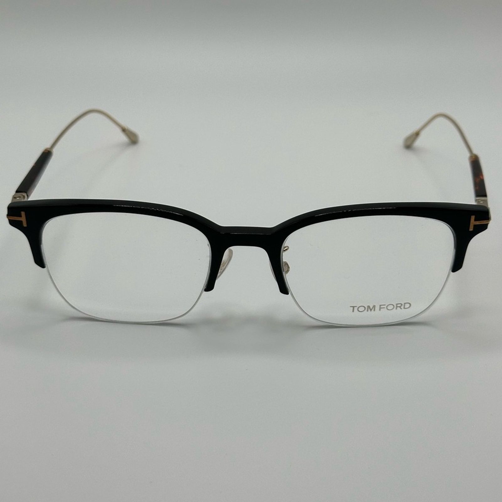 Tom Ford BRAND NEW TOM FORD FT5645-D/O 001 Black Gold Eyeglasses Size ONE SIZE - 3 Thumbnail