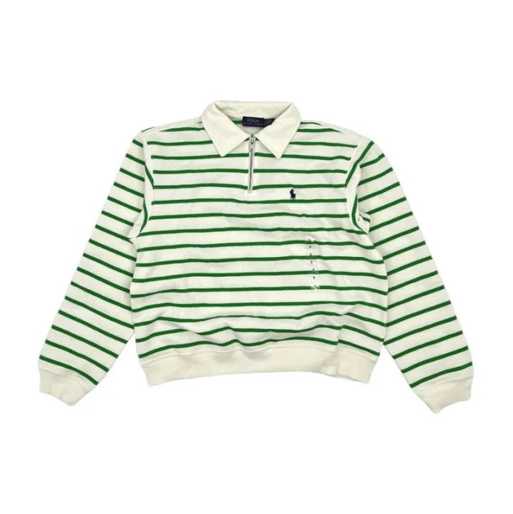 Polo Ralph Lauren Polo Ralph Lauren Half-Zip Striped Sweatshirt Size US S / EU 44-46 / 1 - 1 Thumbnail