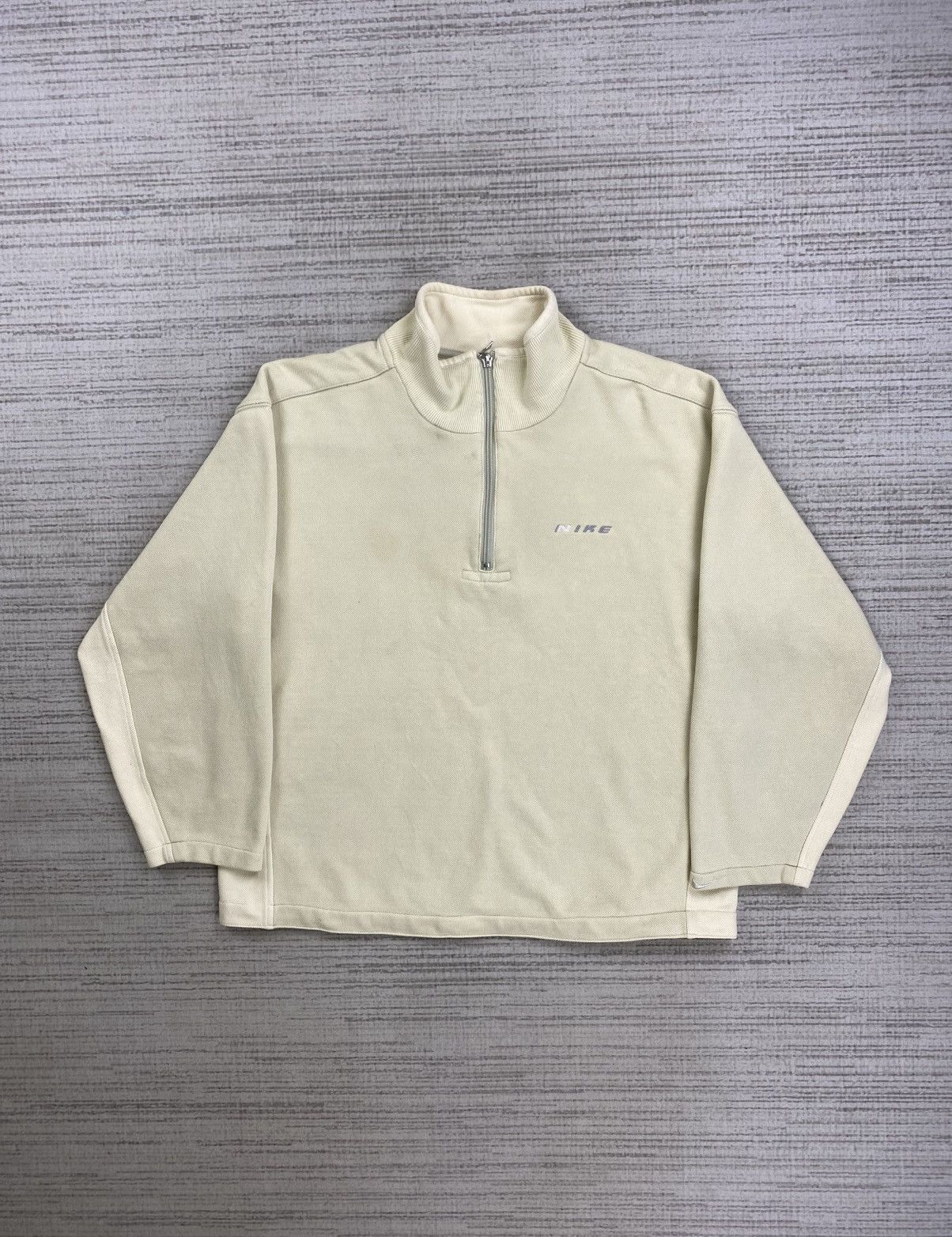 Nike Vintage 90s Nike Embroidery Spellout Half Zipper Sweatshirt Size US M / EU 48-50 / 2 - 1 Thumbnail