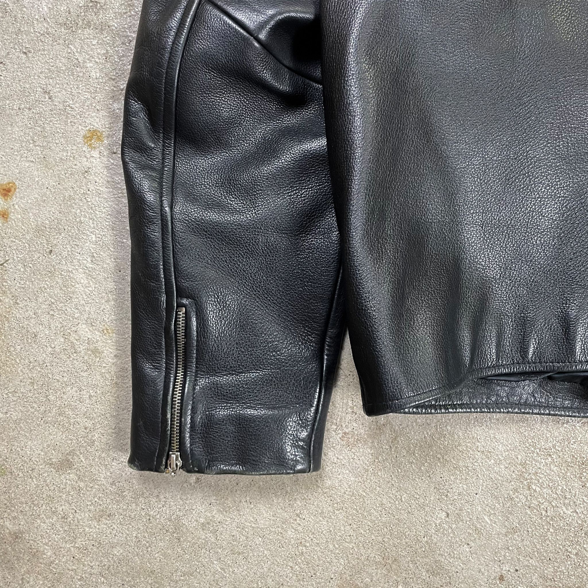 Vintage Vintage Redskins Genuine Black Leather Jacket Size US XXL / EU 58 / 5 - 4 Thumbnail