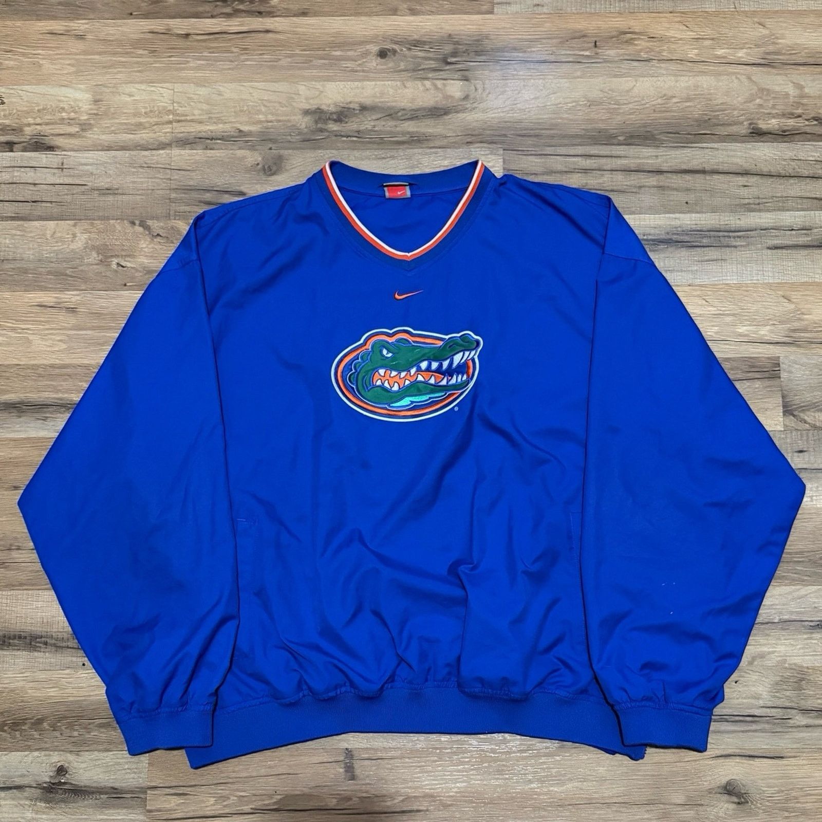Nike Y2K Nike Team Florida Gators Center Swoosh Windbreaker Size US XXL / EU 58 / 5 - 1 Thumbnail