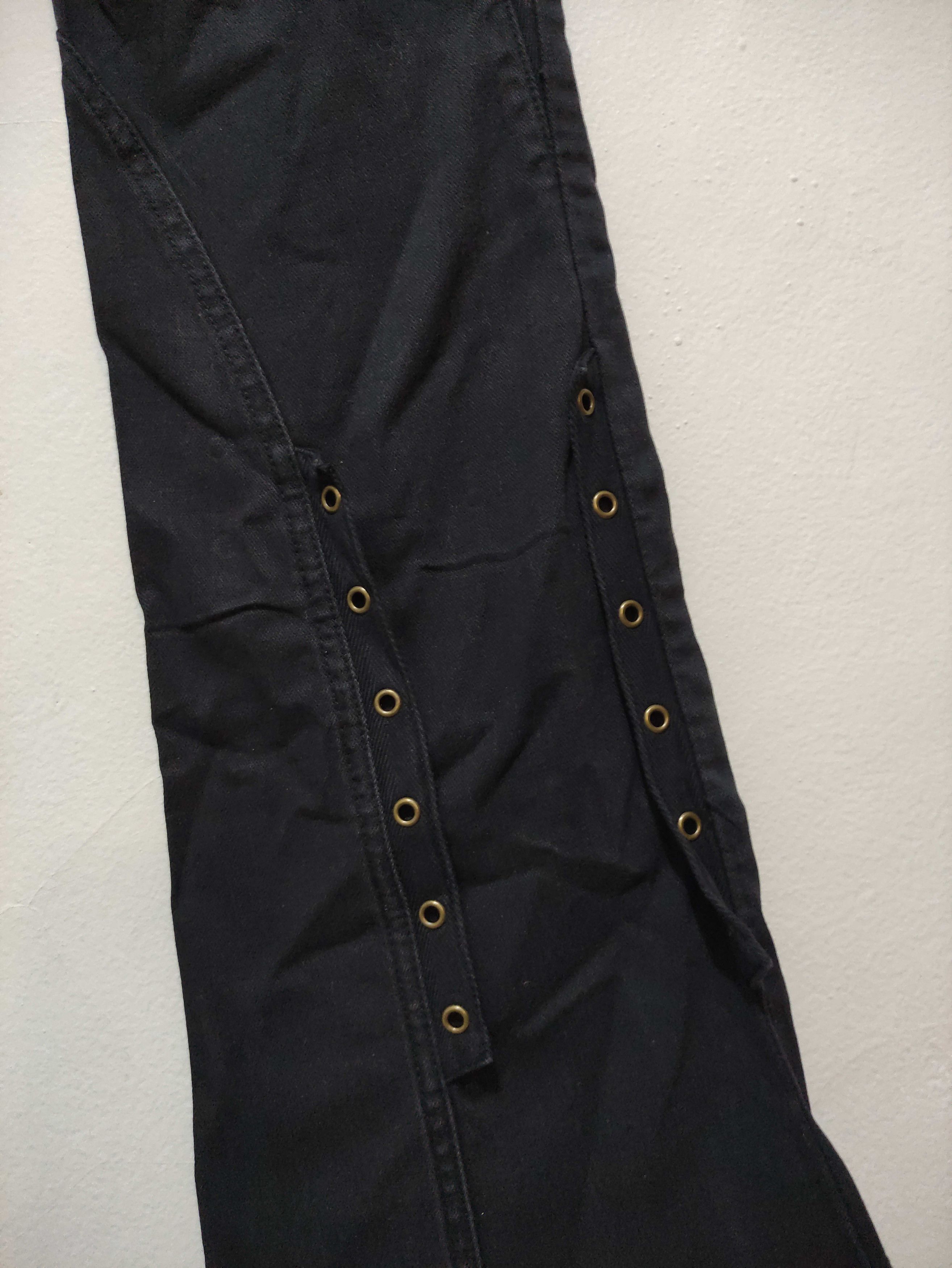 Tornado Mart BACK RUSH Black Japaneese lgb style lace up flare jeans Size US 32 / EU 48 - 11 Thumbnail