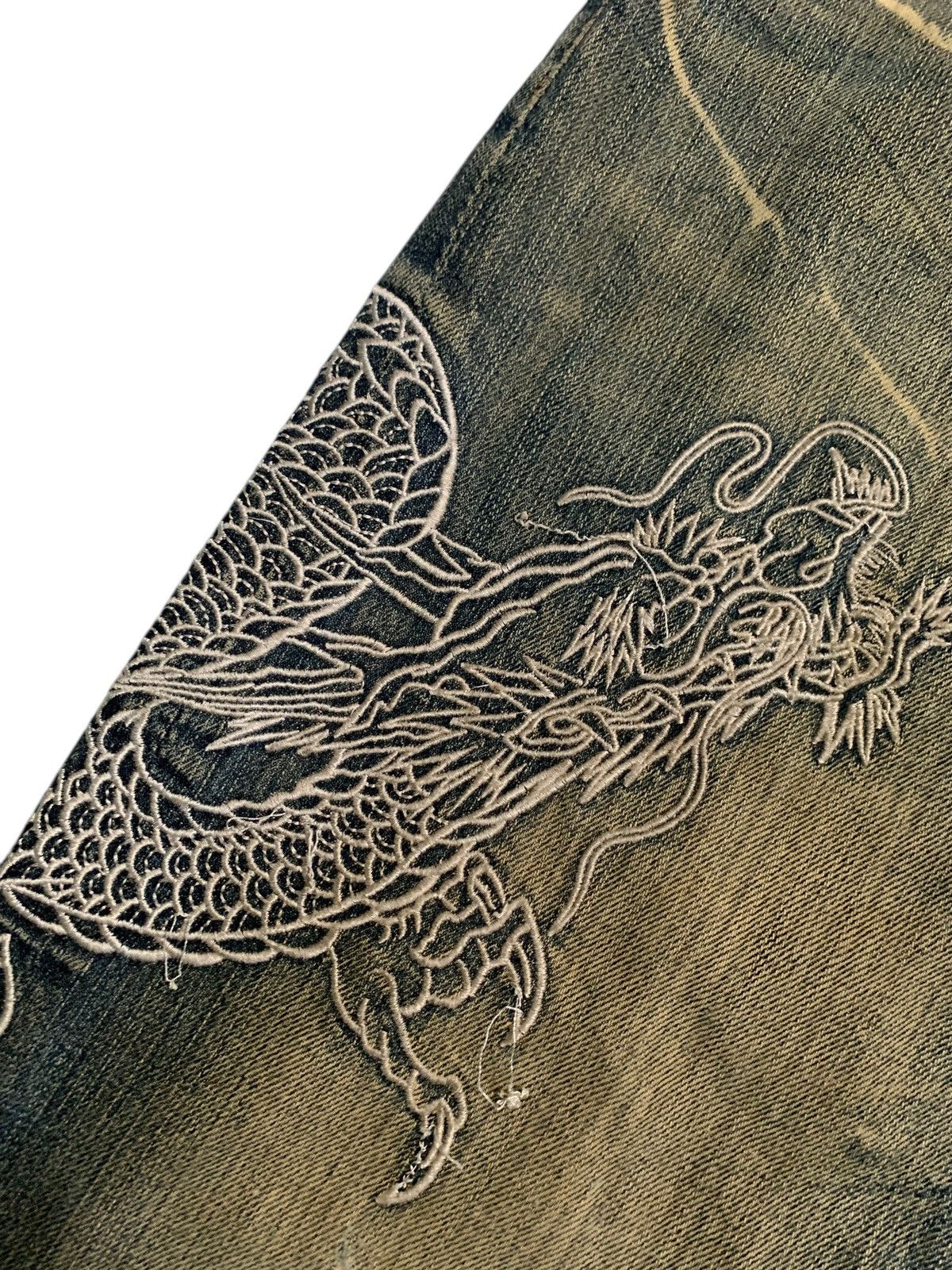 Kapital DRAGON EMBROIDERY INSPIRED BY KARAKURI DISTRESSED DENIM Size US 32 / EU 48 - 14 Thumbnail