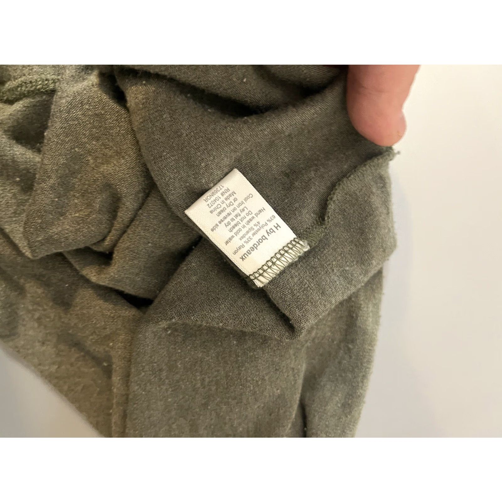 Vintage H By Bordeaux Shirt Large Long Sleeve Green Lightweight Womens Size L / US 10 / IT 46 - 6 Thumbnail